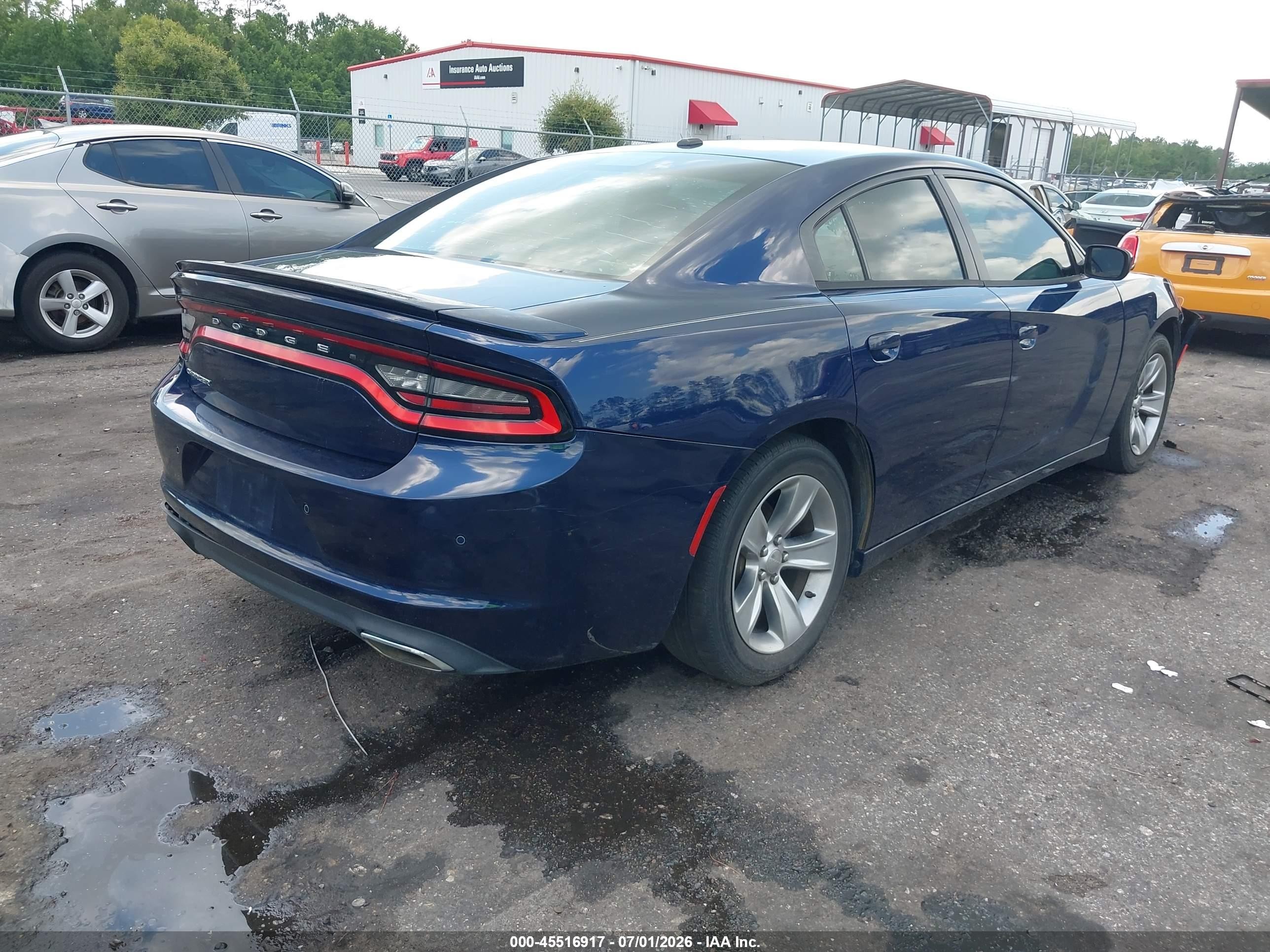 2015 Dodge Charger Se Blue vin: 2C3CDXBG3FH897053