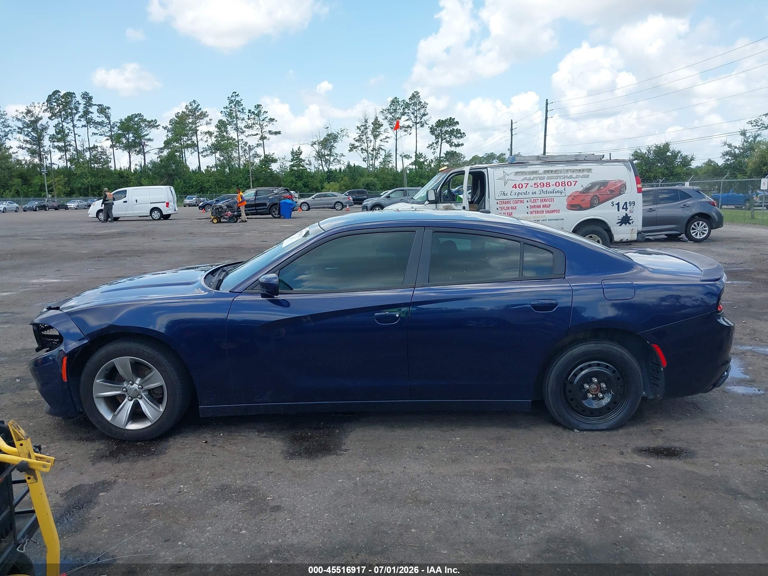 2015 Dodge Charger Se Blue vin: 2C3CDXBG3FH897053