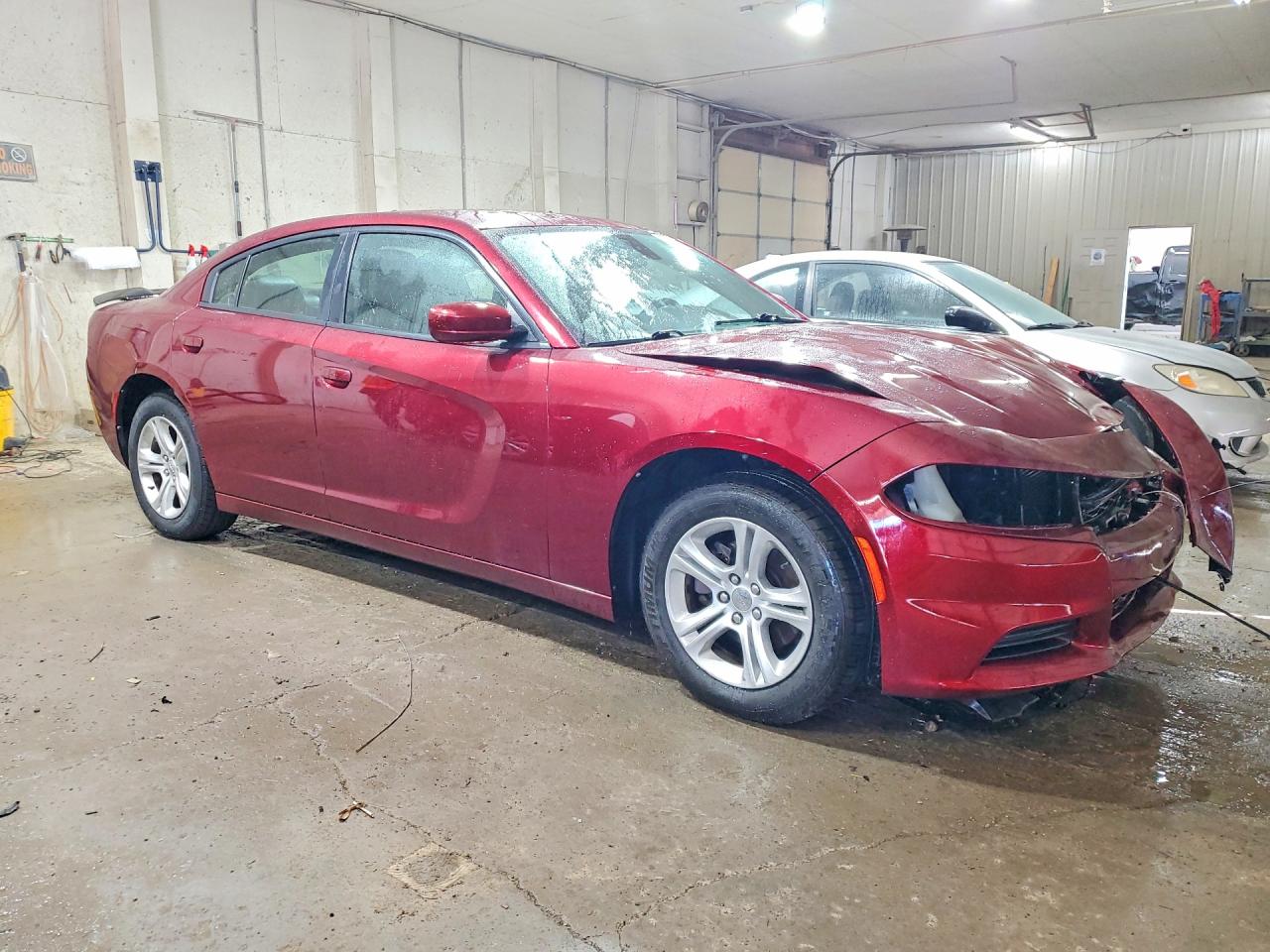 2019 Dodge Charger Sxt Burgundy vin: 2C3CDXBG3KH724983