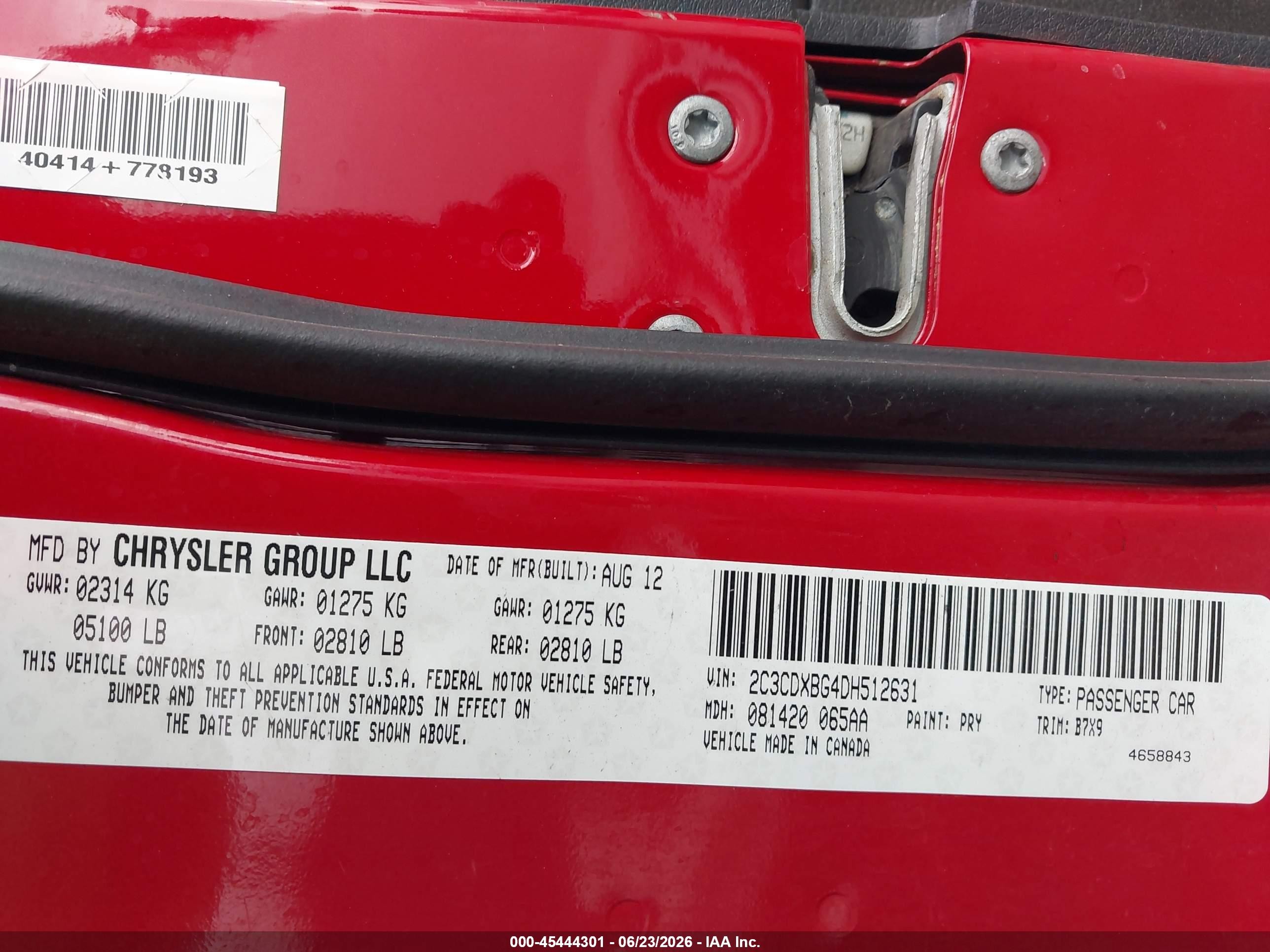 2013 Dodge Charger Se Red vin: 2C3CDXBG4DH512631