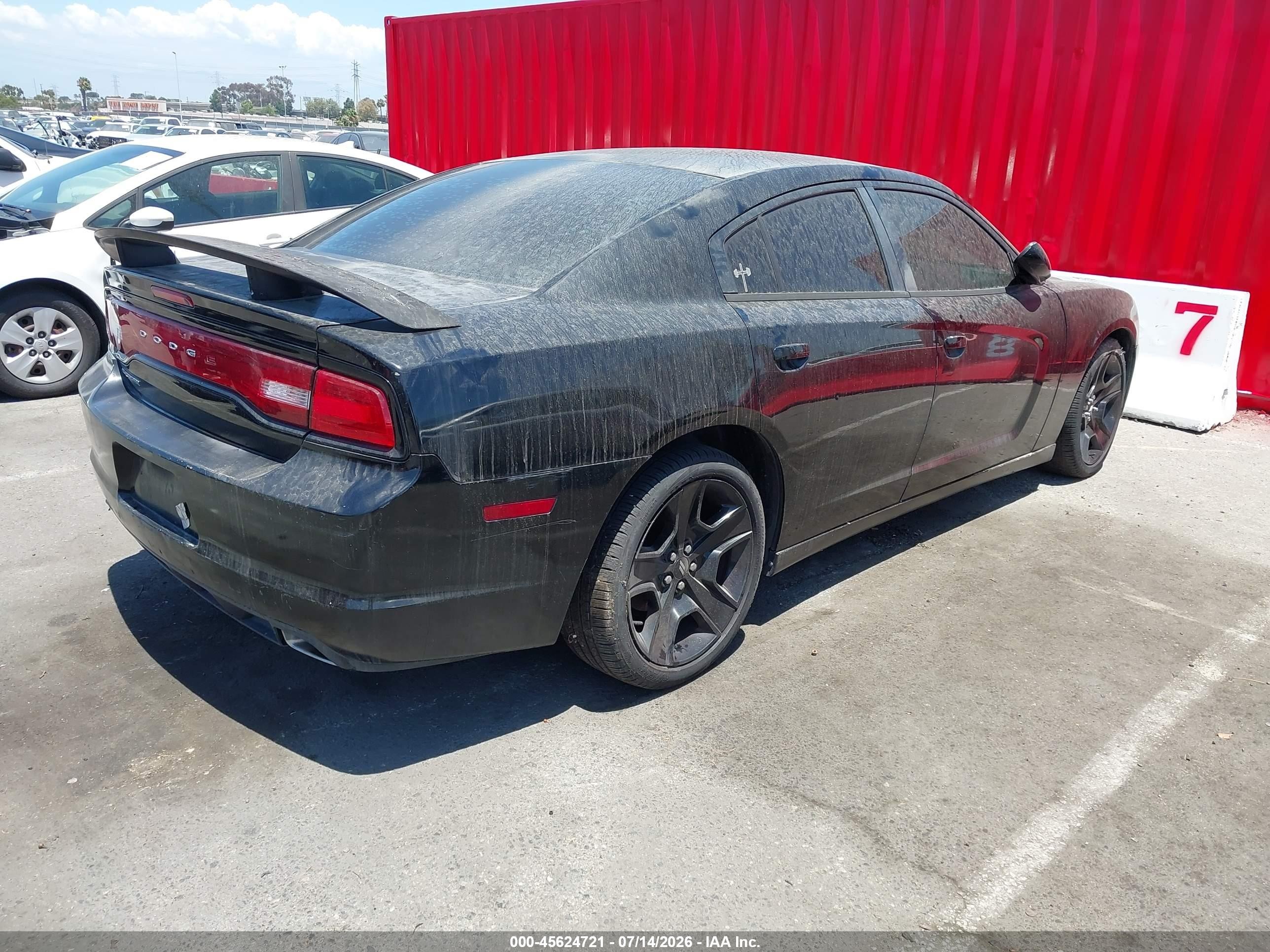2013 Dodge Charger Se Black vin: 2C3CDXBG4DH534869