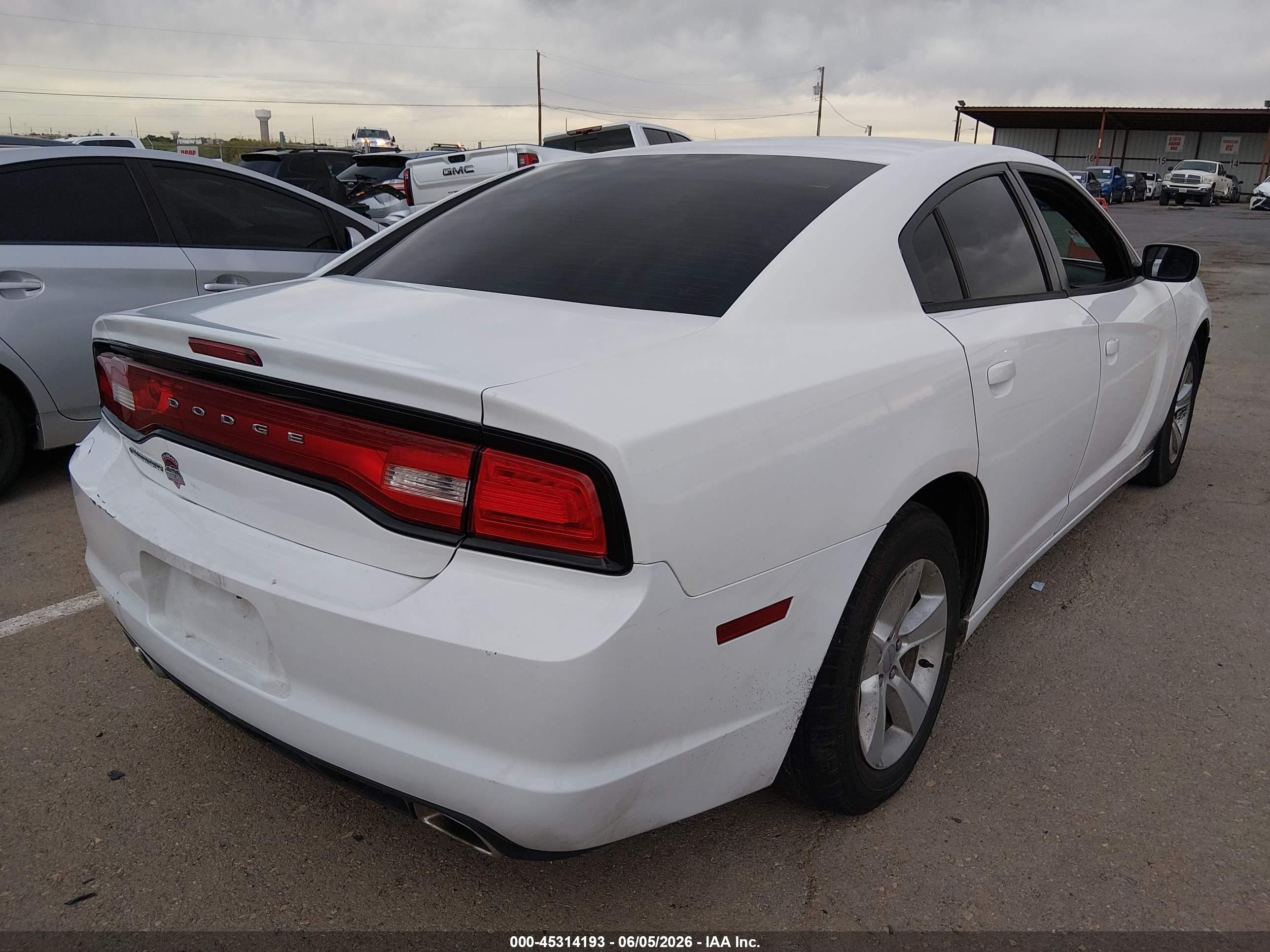 2014 Dodge Charger Se White vin: 2C3CDXBG4EH116832
