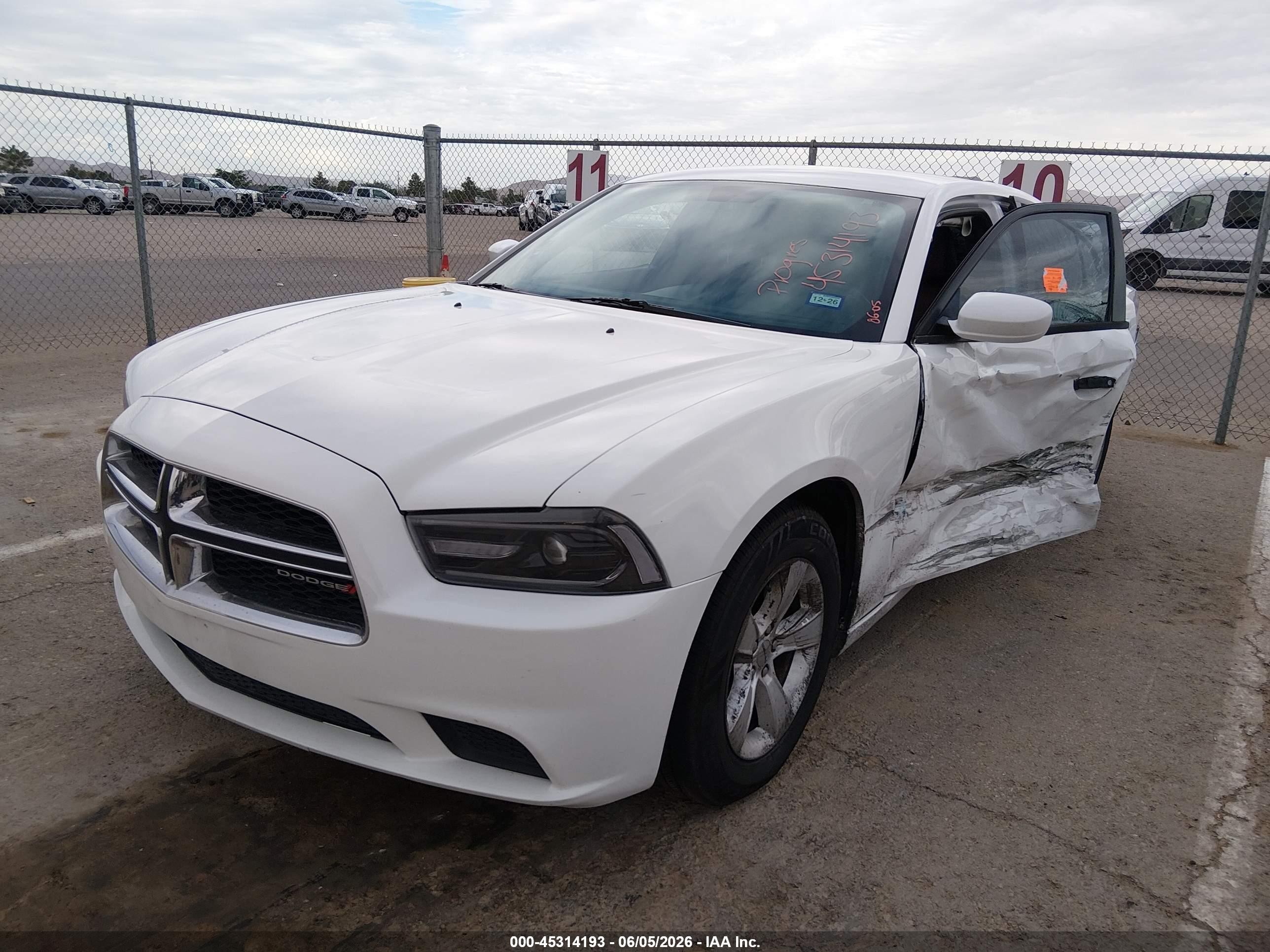 2014 Dodge Charger Se White vin: 2C3CDXBG4EH116832