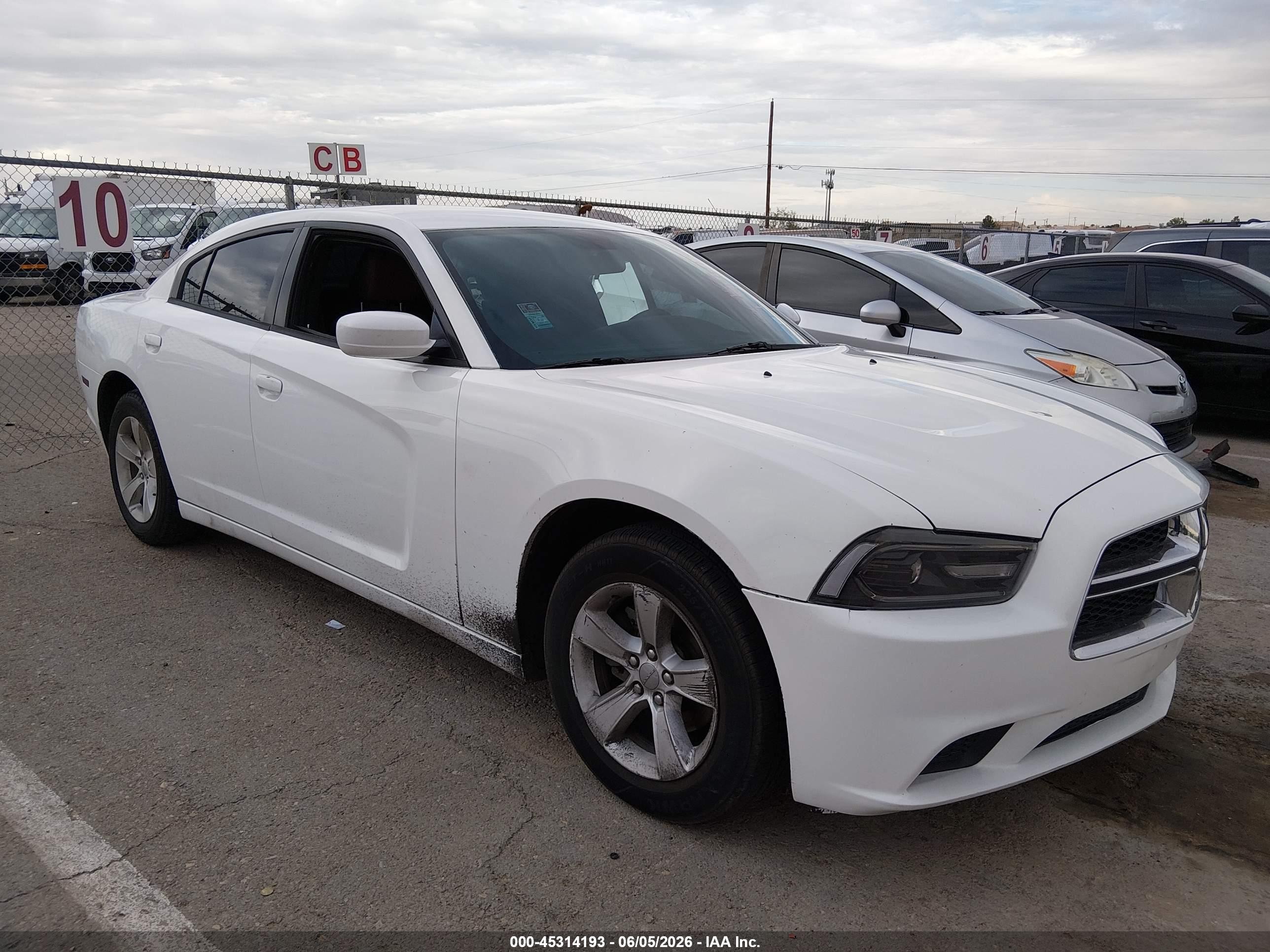 2014 Dodge Charger Se White vin: 2C3CDXBG4EH116832
