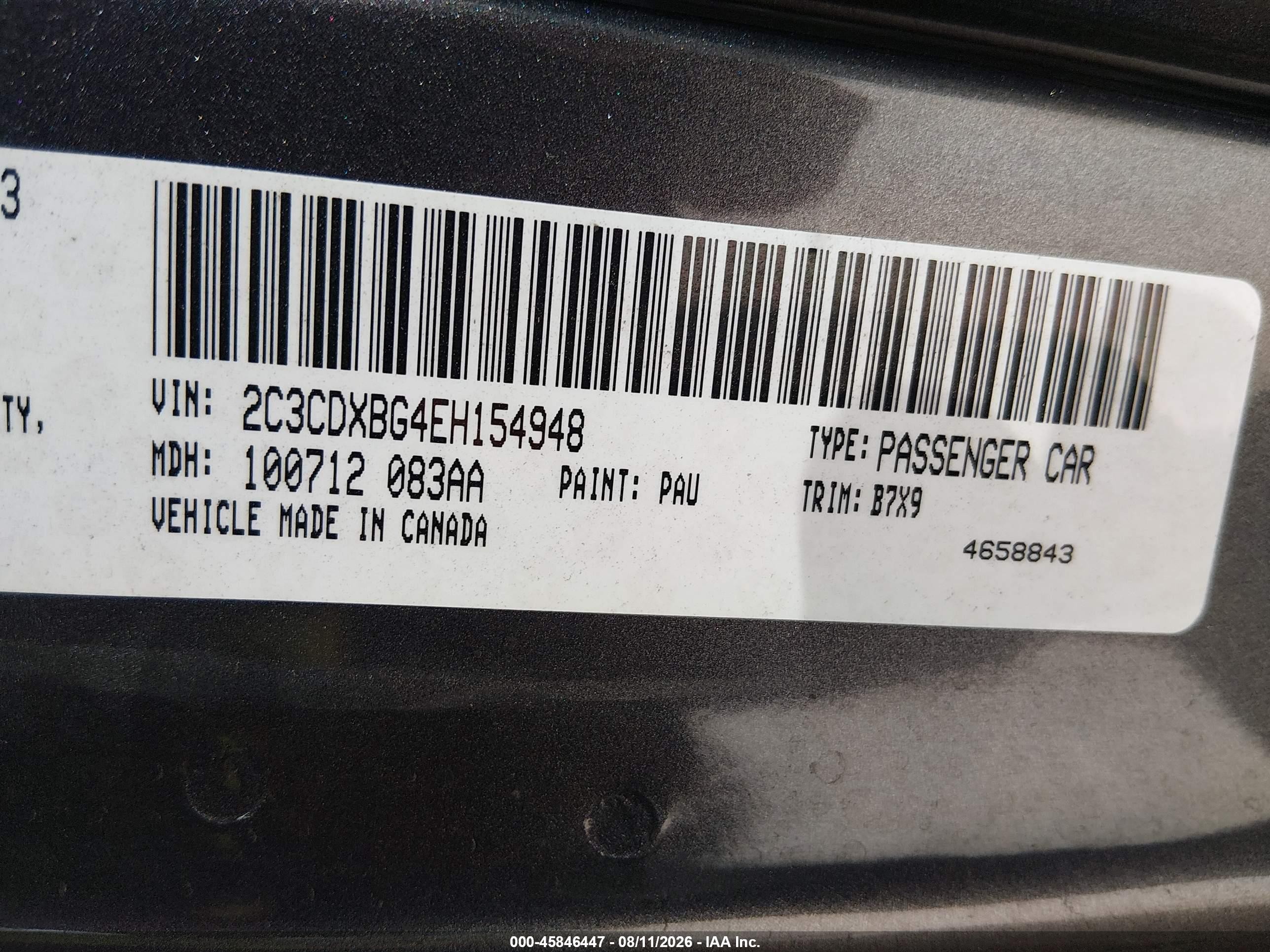 2014 Dodge Charger Se Gray vin: 2C3CDXBG4EH154948