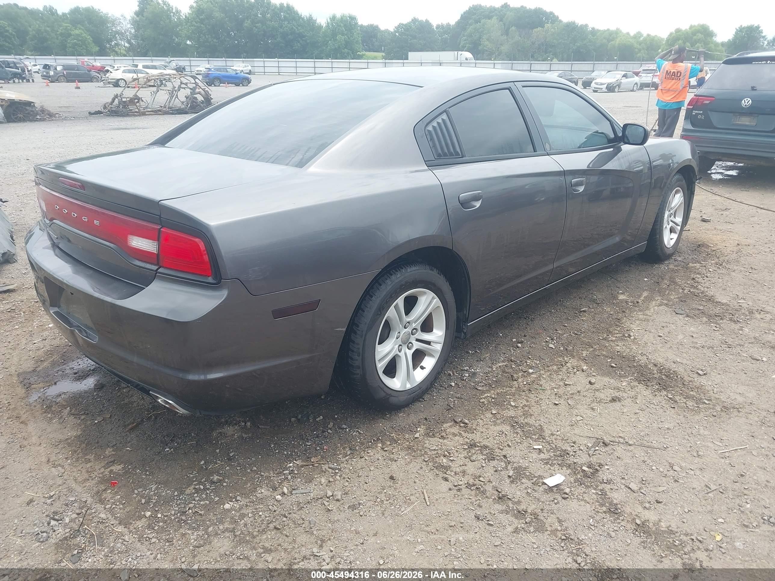 2014 Dodge Charger Se Gray vin: 2C3CDXBG4EH267959