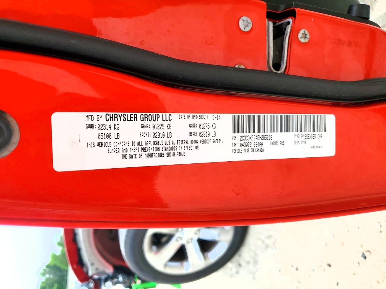 2014 Dodge Charger Se Red vin: 2C3CDXBG4EH285216