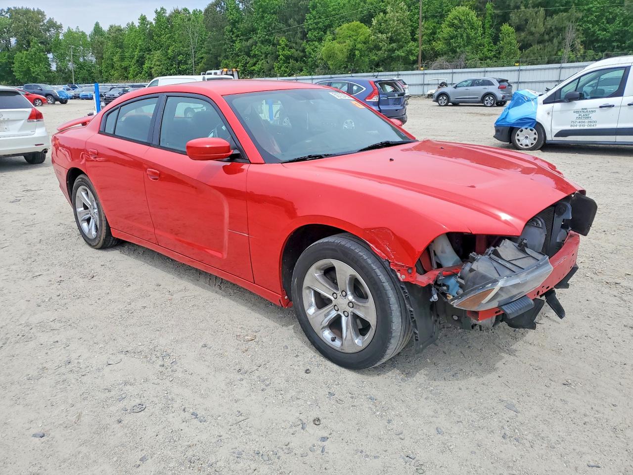2014 Dodge Charger Se Red vin: 2C3CDXBG4EH285216