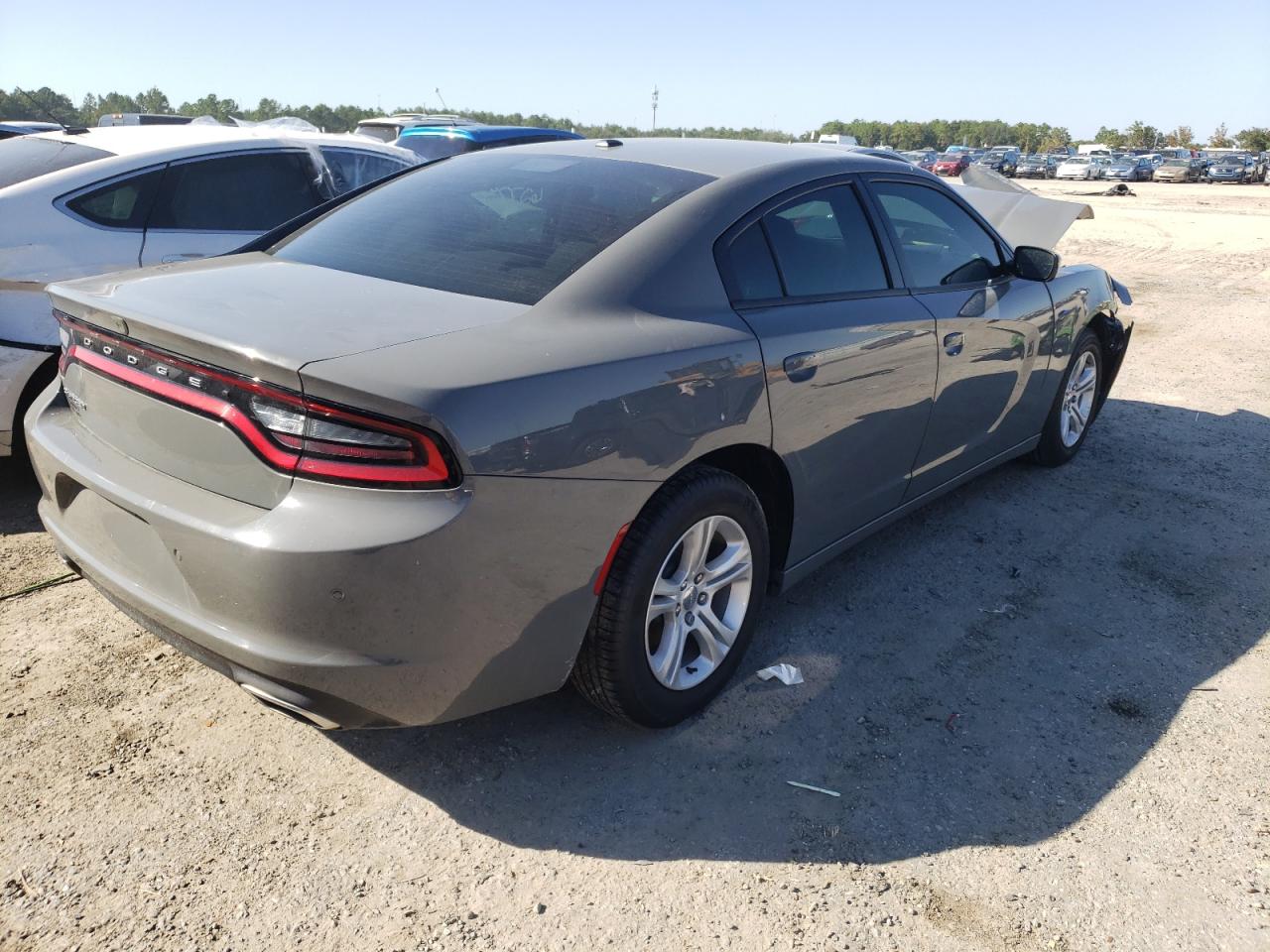 2019 Dodge Charger Sxt Gray vin: 2C3CDXBG4KH707481