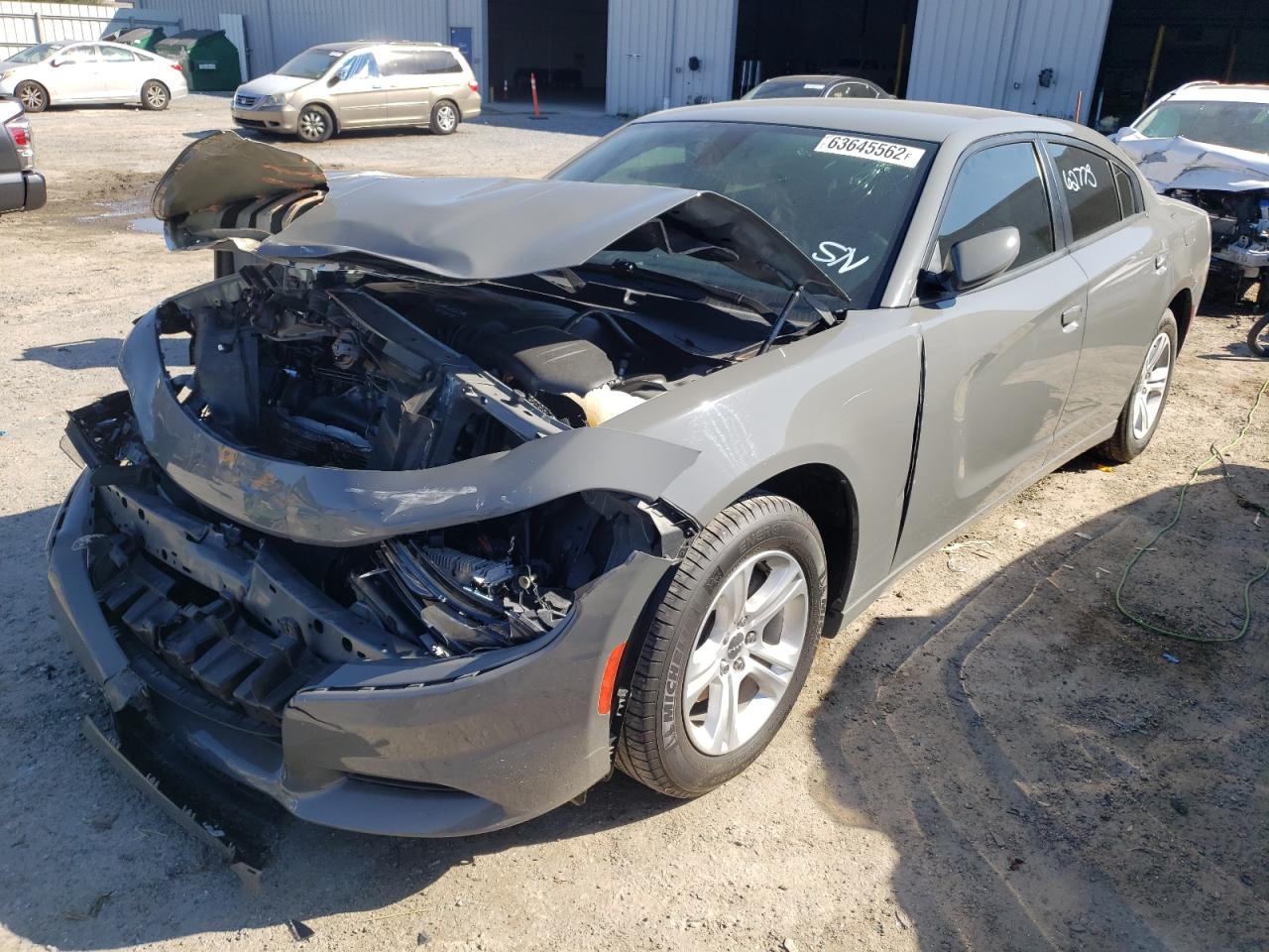 2019 Dodge Charger Sxt Gray vin: 2C3CDXBG4KH707481