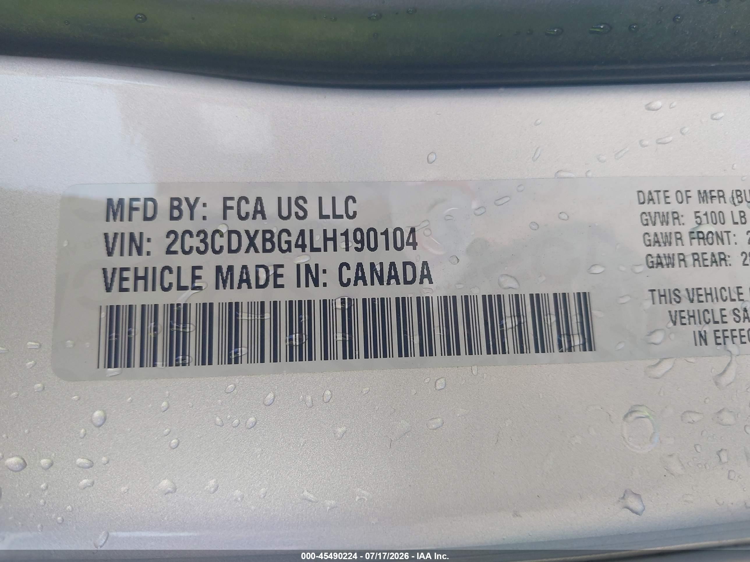 2020 Dodge Charger Sxt Rwd Silver vin: 2C3CDXBG4LH190104
