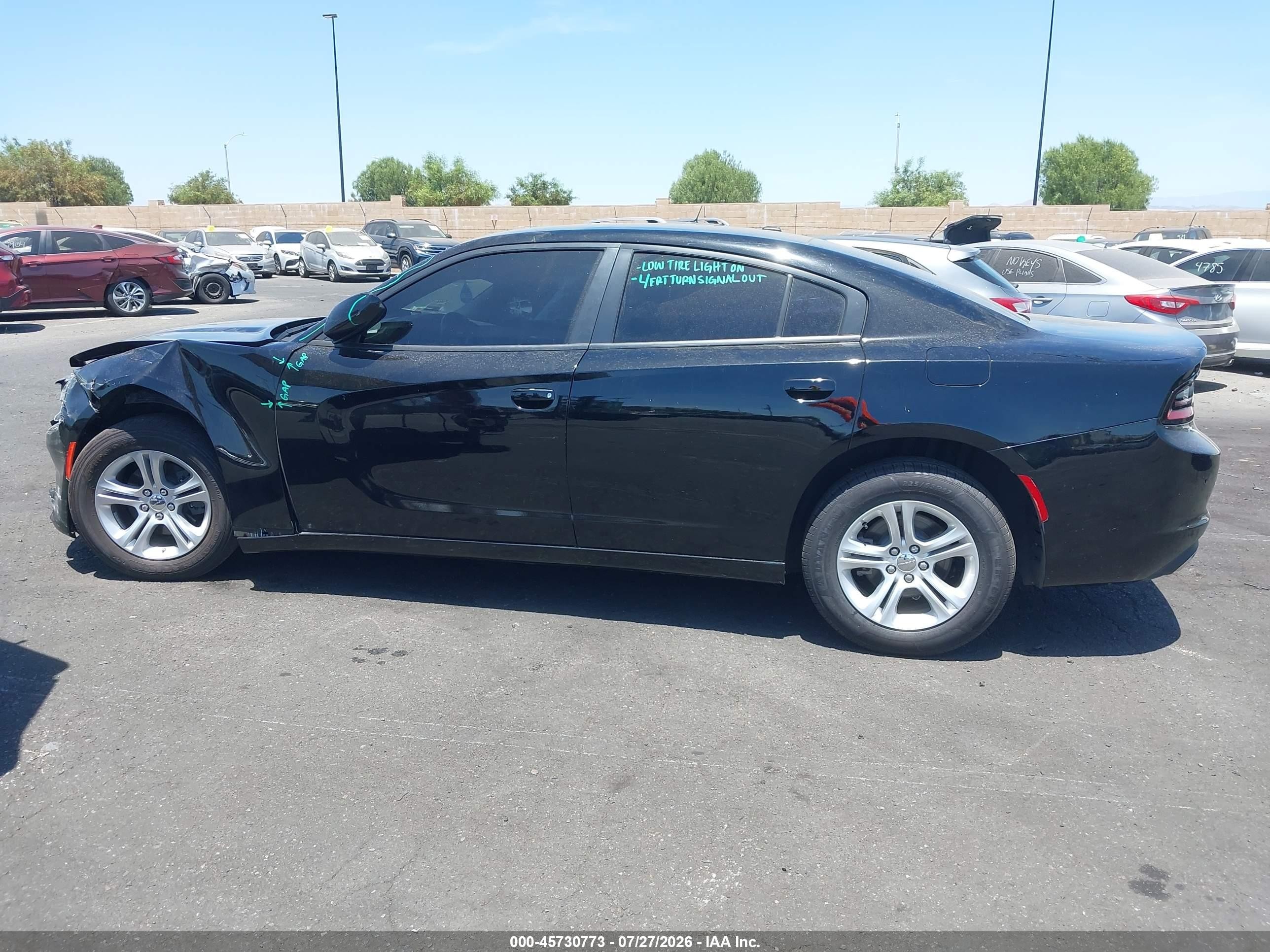 2022 Dodge Charger Sxt Rwd Black vin: 2C3CDXBG4NH239983