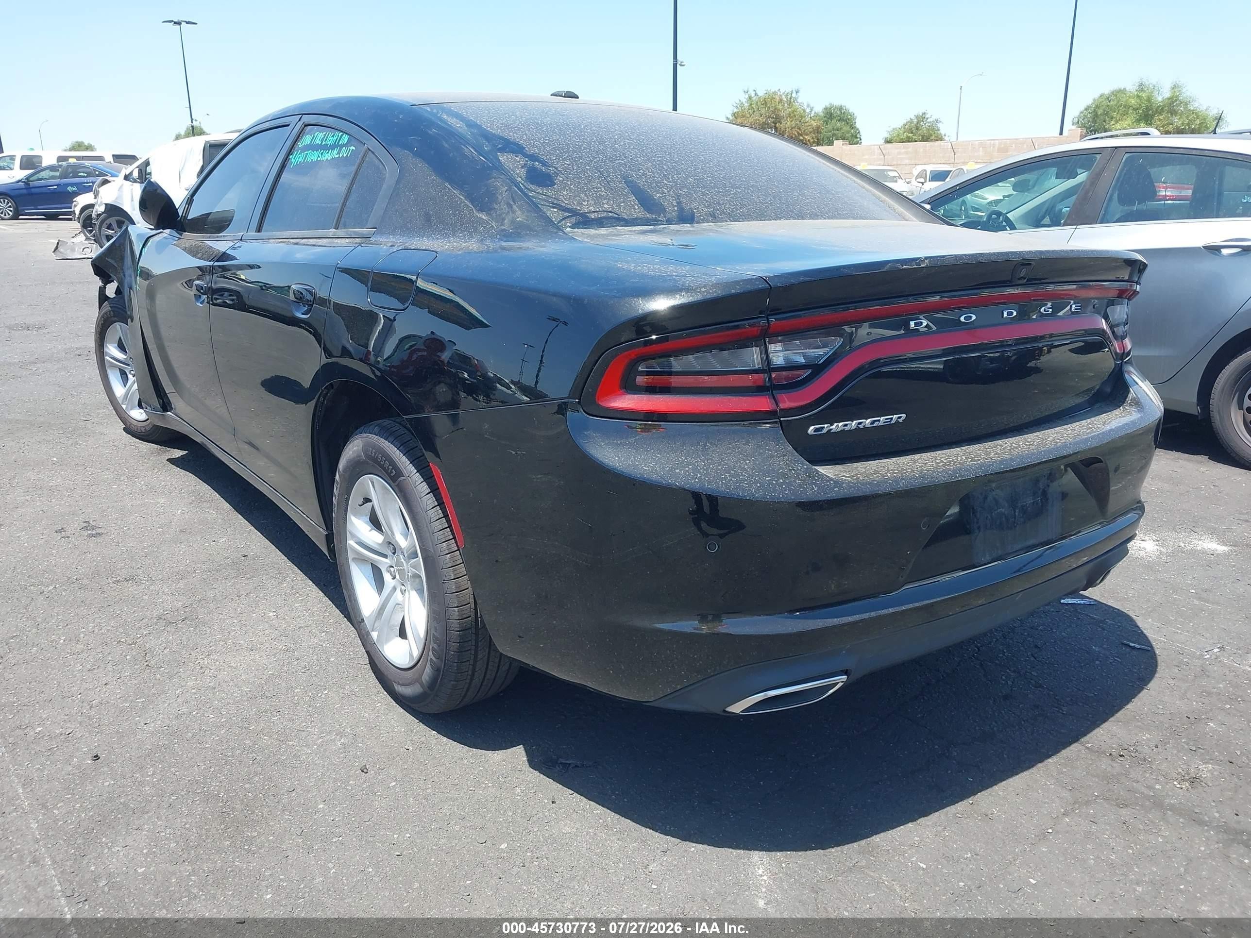2022 Dodge Charger Sxt Rwd Black vin: 2C3CDXBG4NH239983