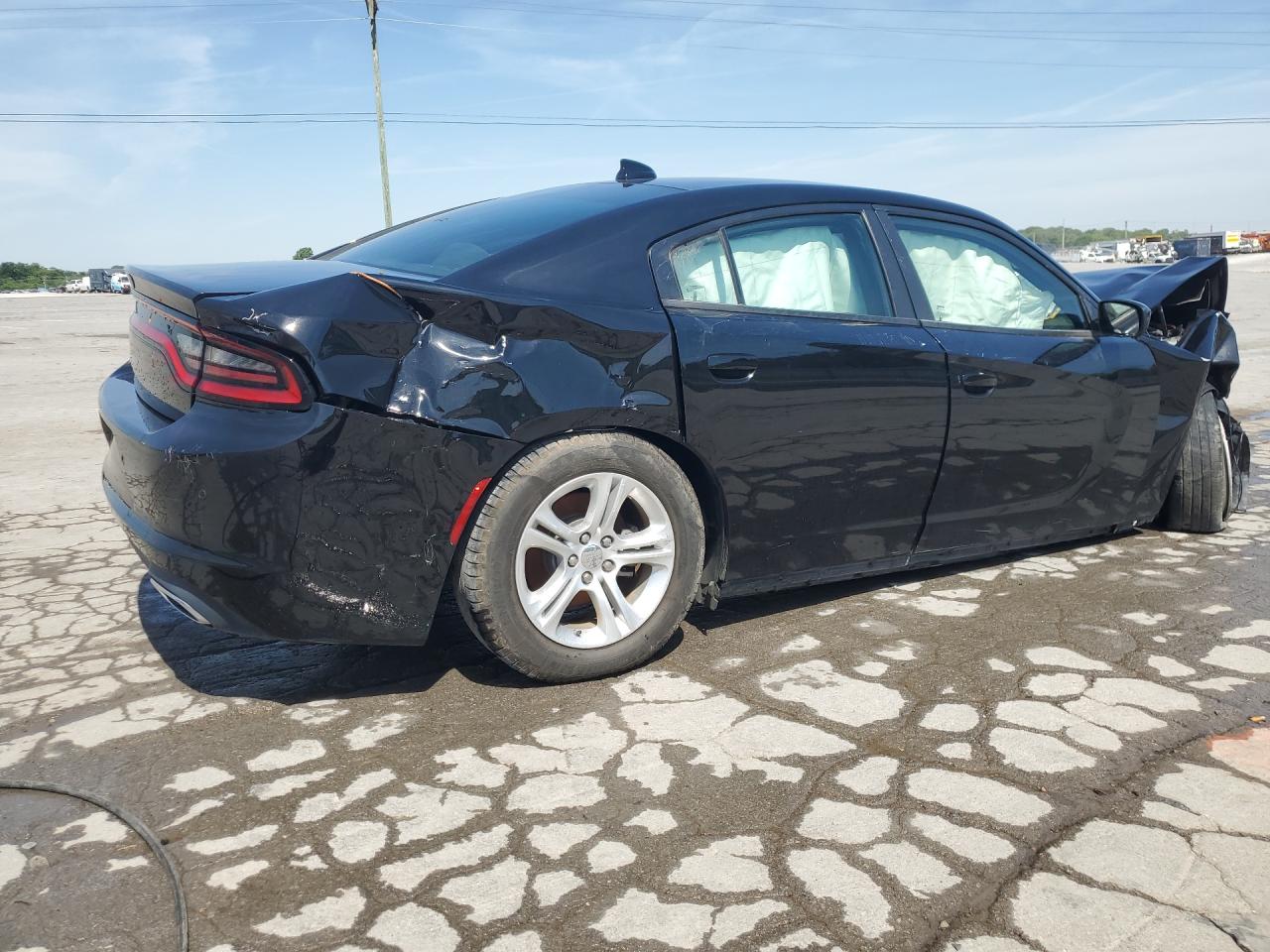 2023 Dodge Charger Sxt Black vin: 2C3CDXBG4PH563714 Damage: Right Qtr Panel, Severe Damage, Replacement Required