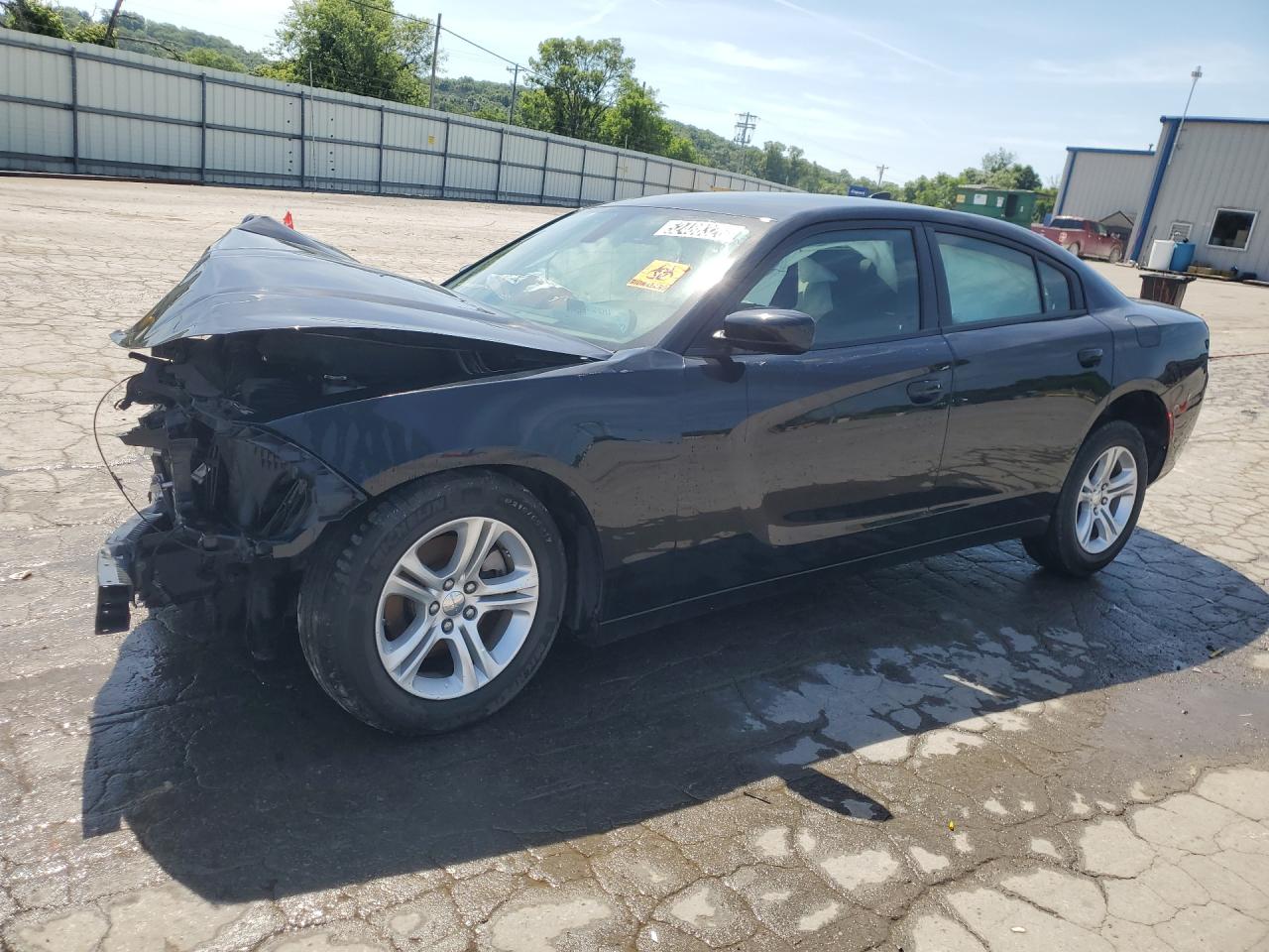 2023 Dodge Charger Sxt Black vin: 2C3CDXBG4PH563714 Damage: Left Front Fender, Severe Damage, Replacement Required