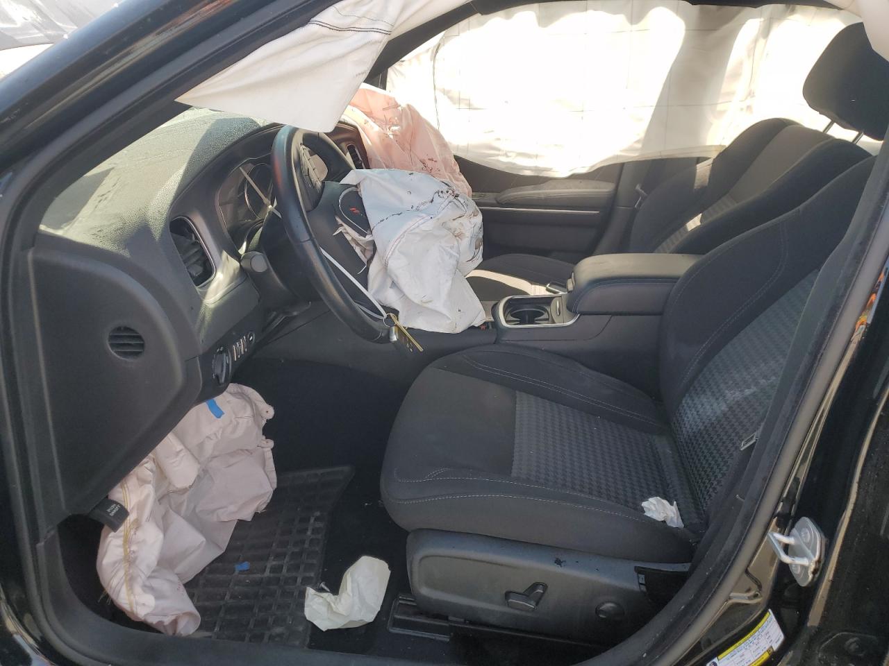 2023 Dodge Charger Sxt Black vin: 2C3CDXBG4PH563714 Damage: Airbag - Front Left, Deployed, Replacement Required