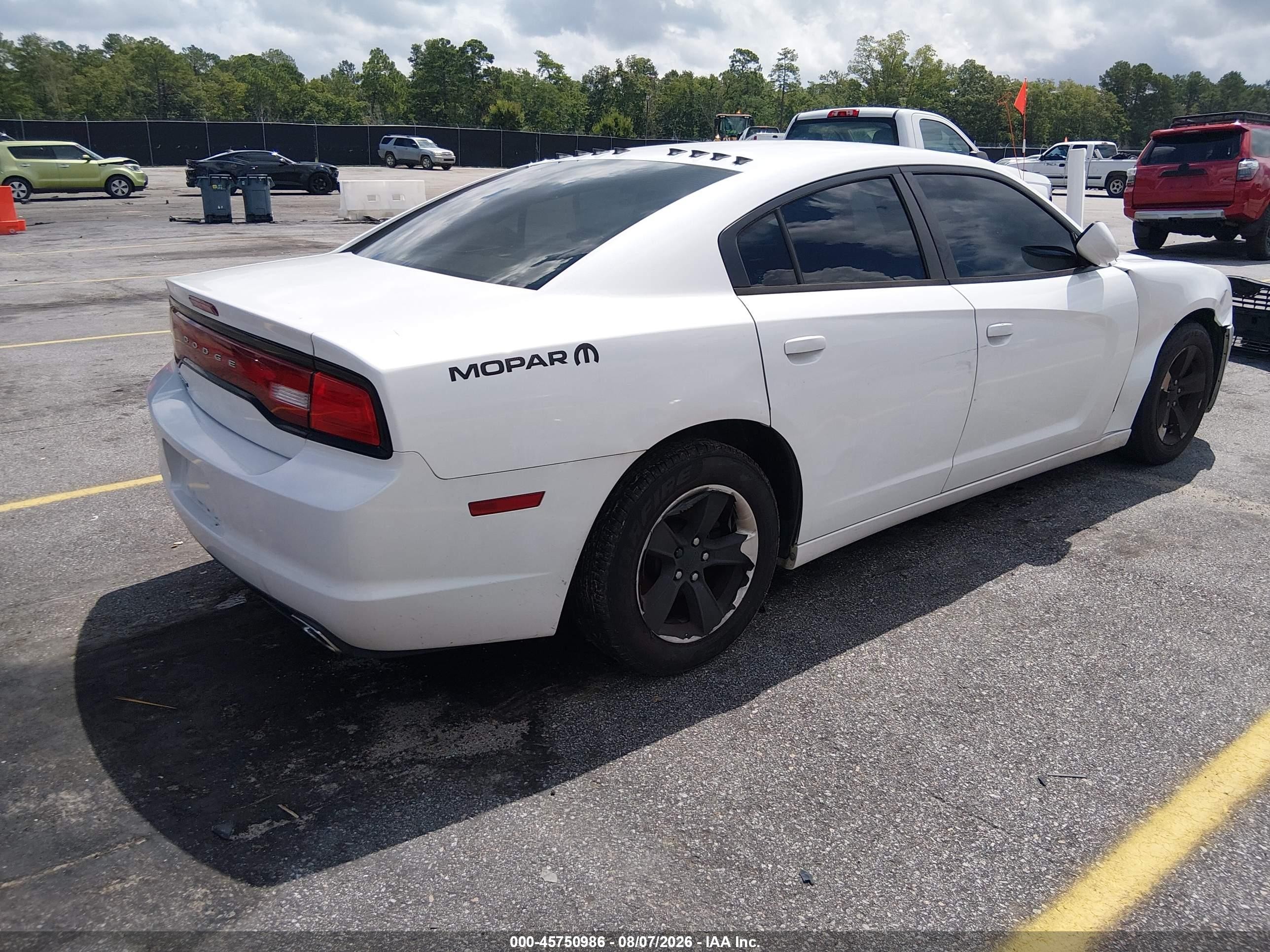 2013 Dodge Charger Se White vin: 2C3CDXBG5DH550269