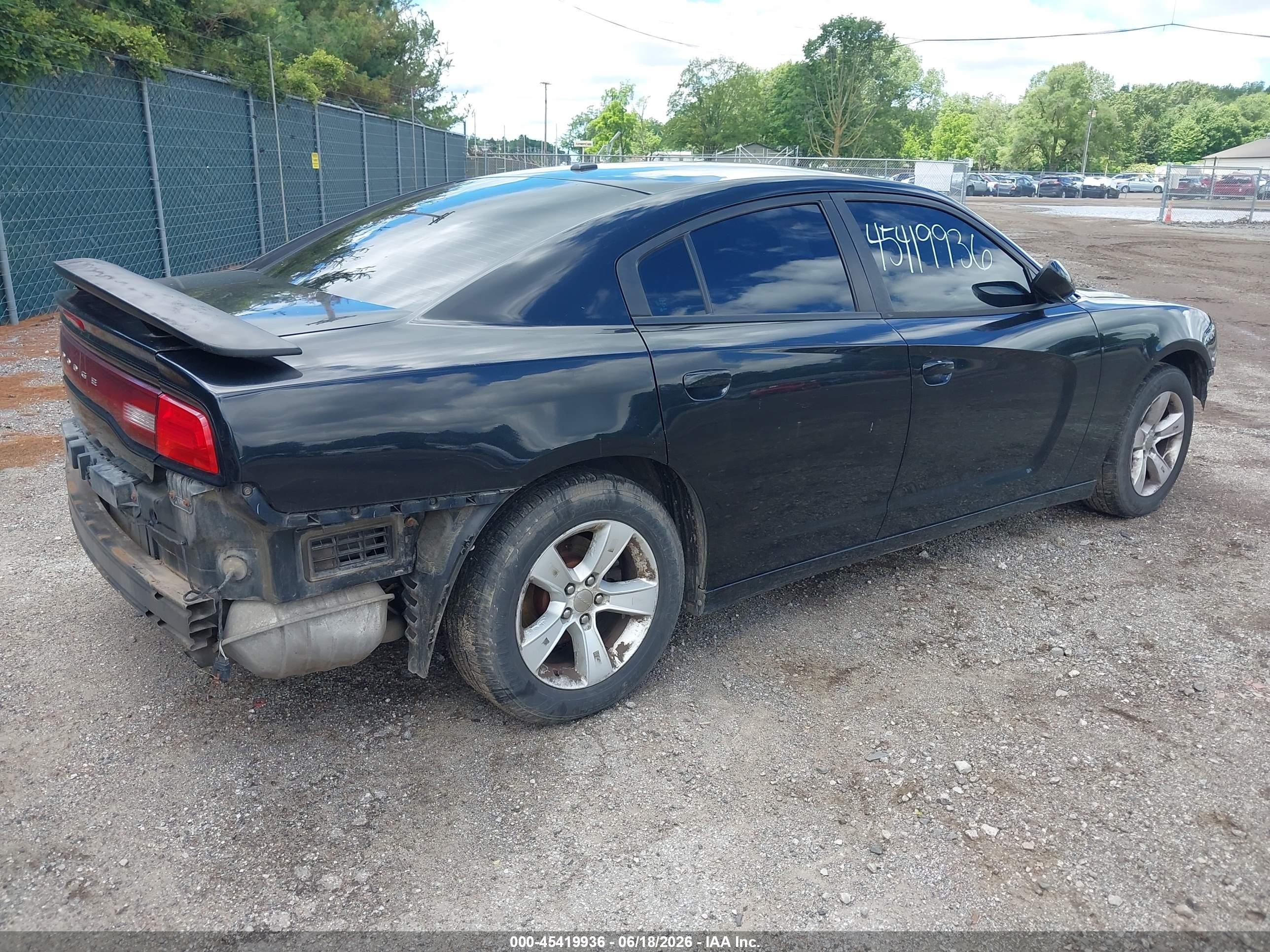 2013 Dodge Charger Se Black vin: 2C3CDXBG5DH555004