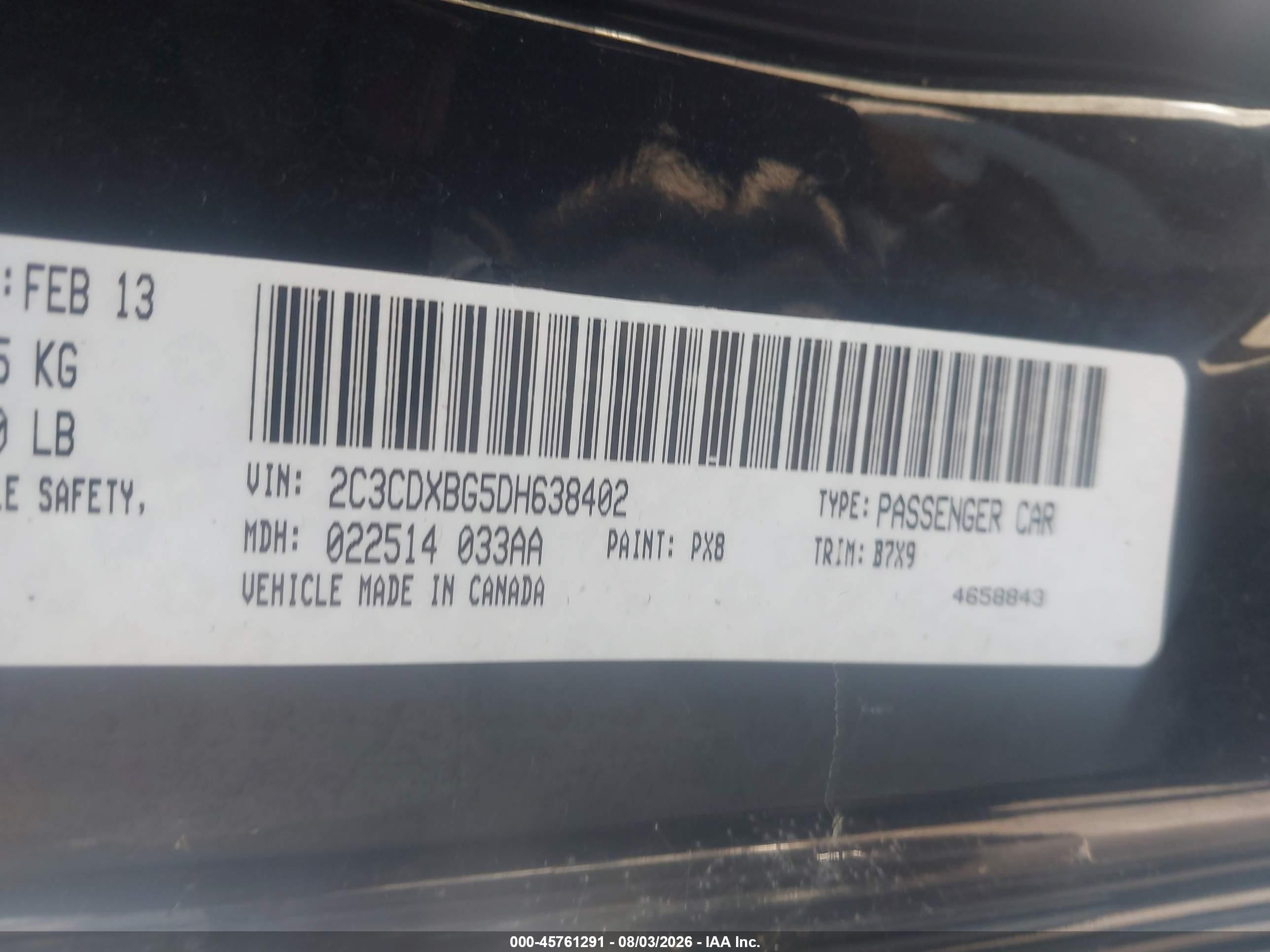 2013 Dodge Charger Se Black vin: 2C3CDXBG5DH638402