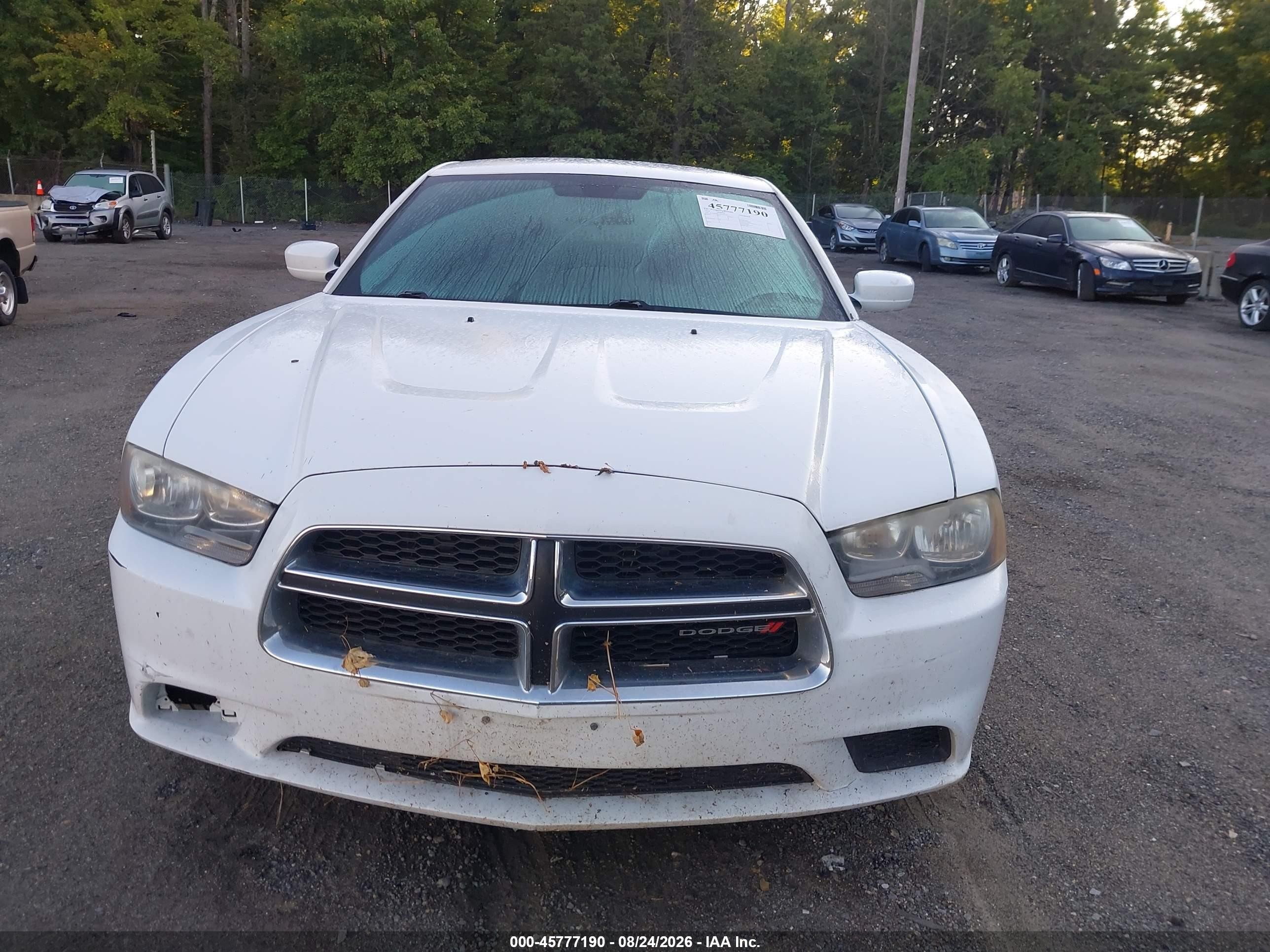 2014 Dodge Charger Se White vin: 2C3CDXBG5EH129170