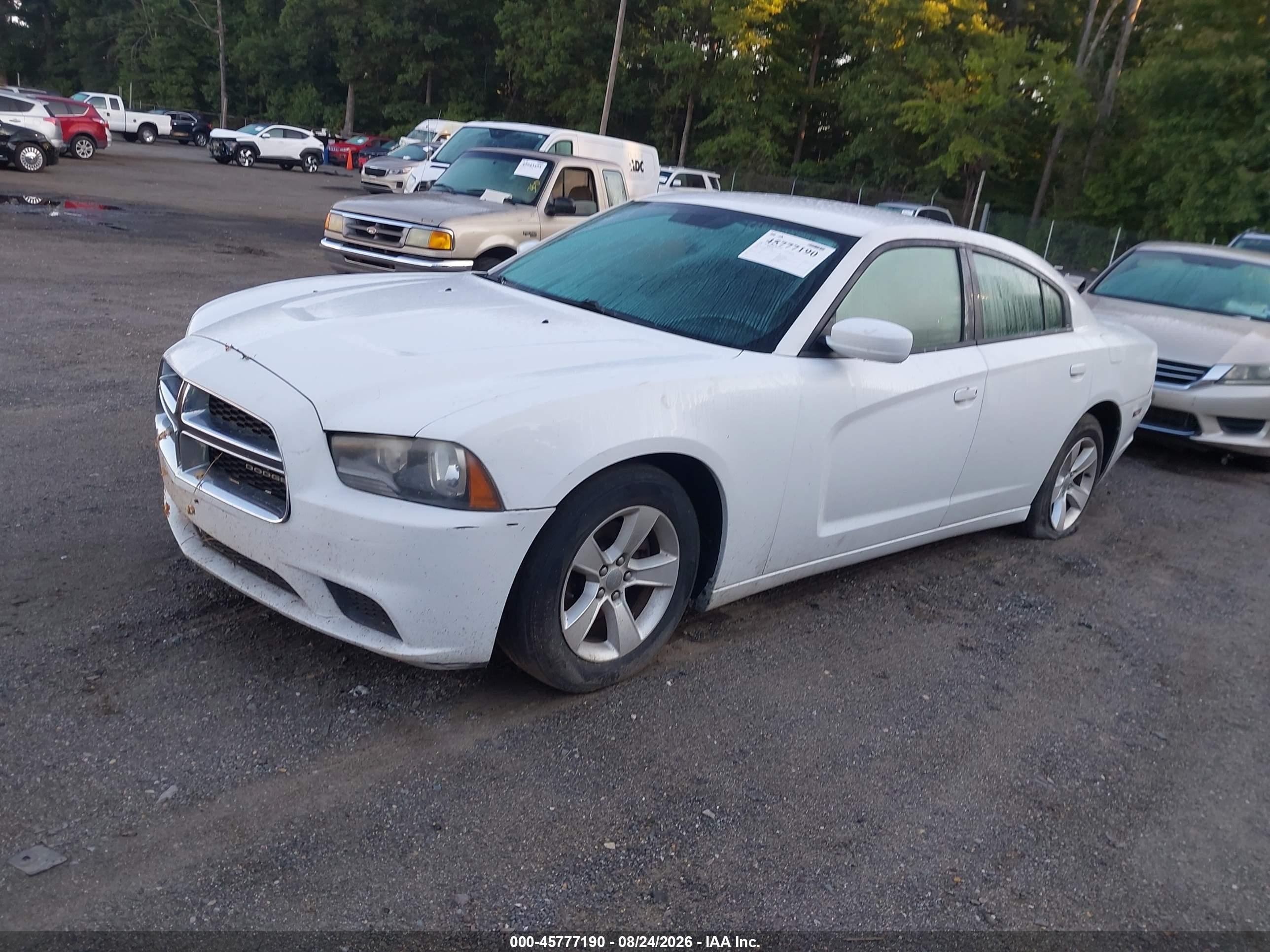 2014 Dodge Charger Se White vin: 2C3CDXBG5EH129170