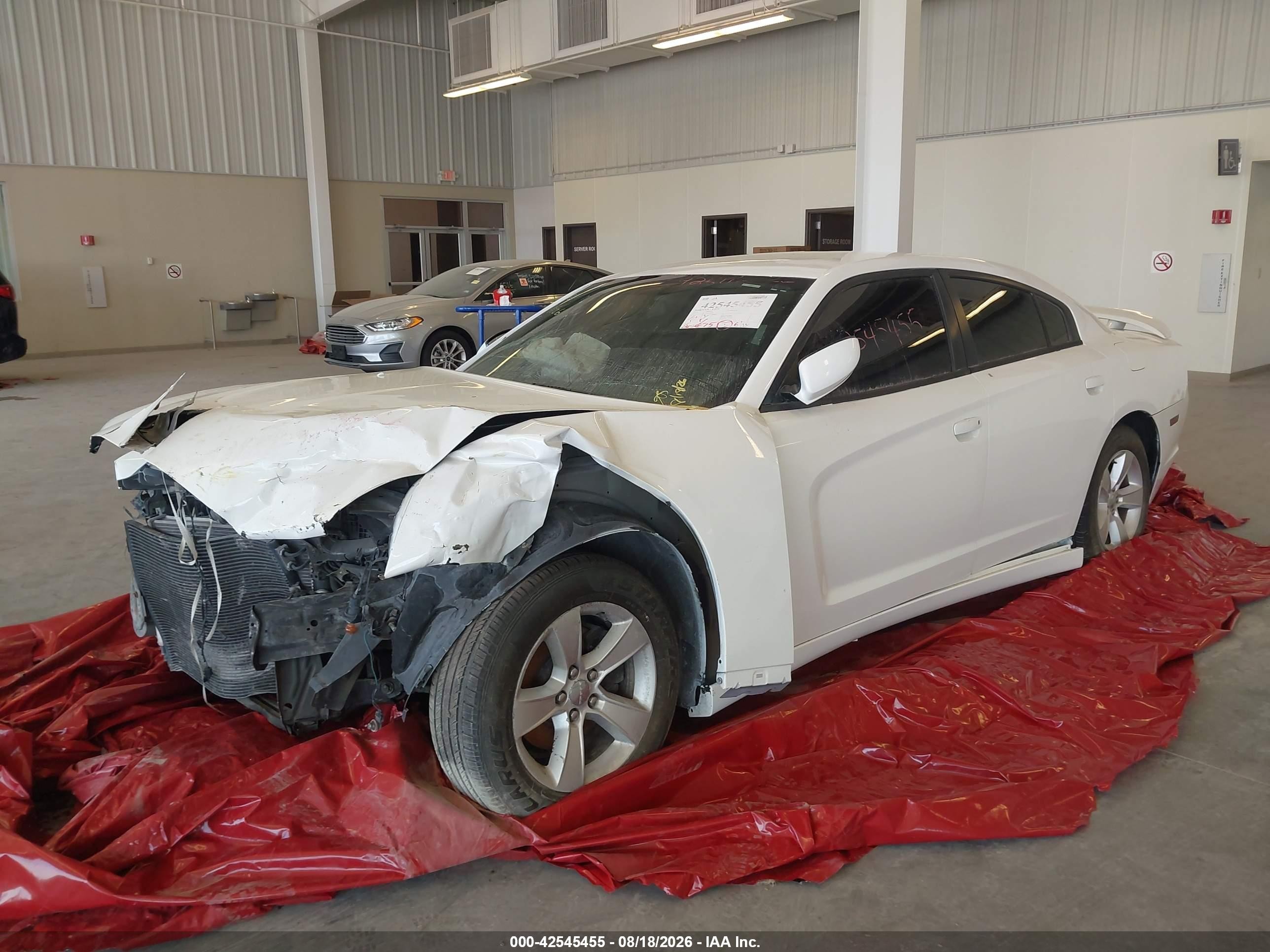2014 Dodge Charger Se White vin: 2C3CDXBG5EH145580