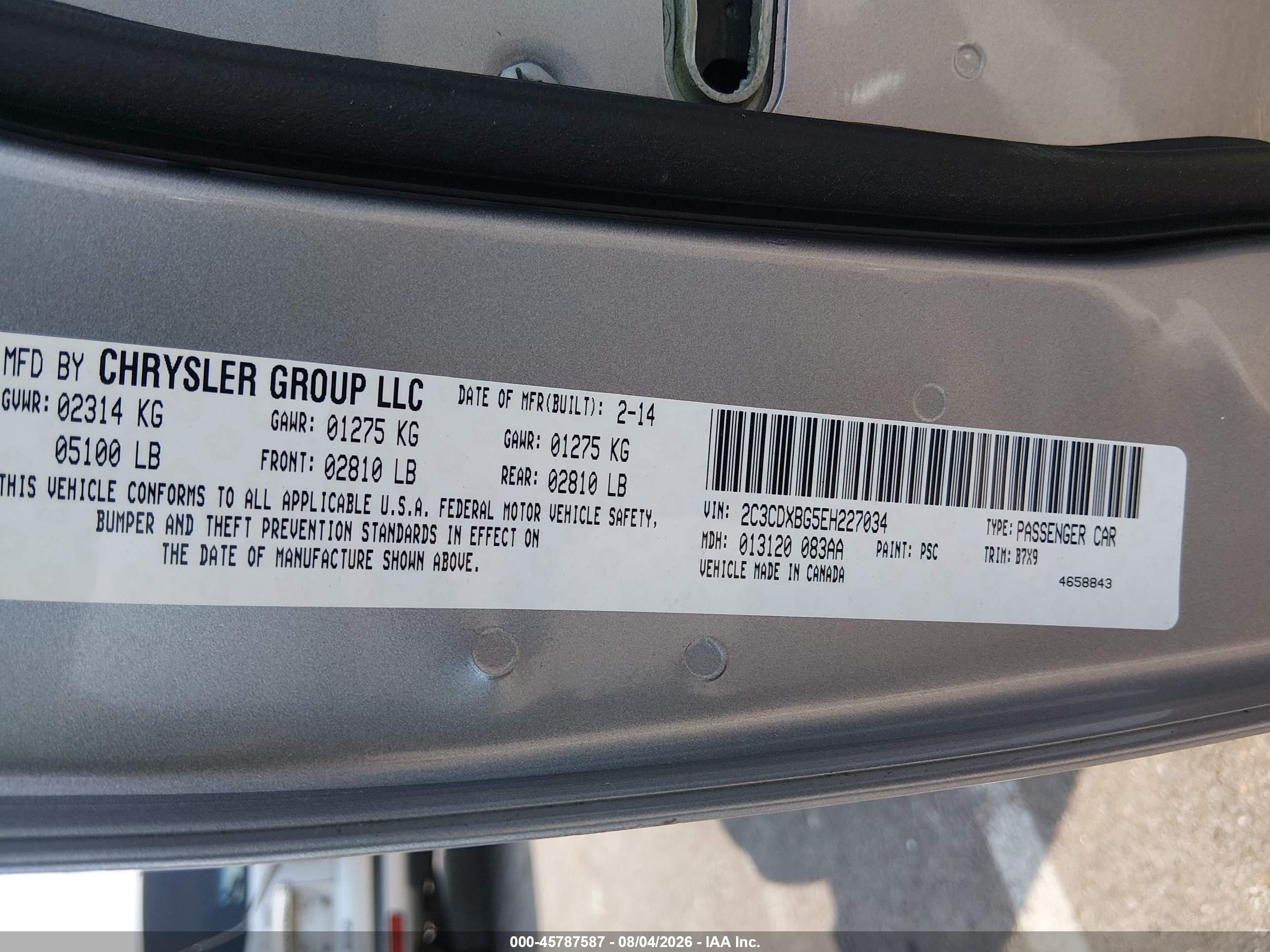2014 Dodge Charger Se Gray vin: 2C3CDXBG5EH227034