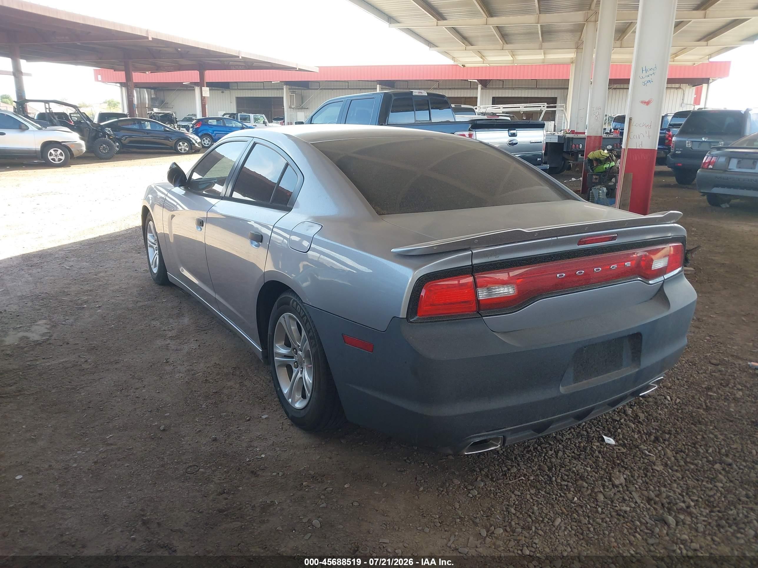 2014 Dodge Charger Se Gray vin: 2C3CDXBG5EH233335