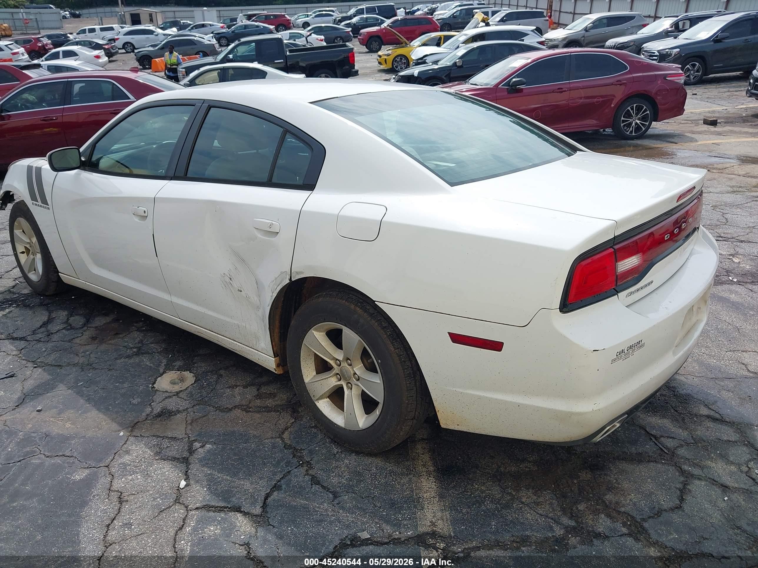 2014 Dodge Charger Se White vin: 2C3CDXBG5EH265475