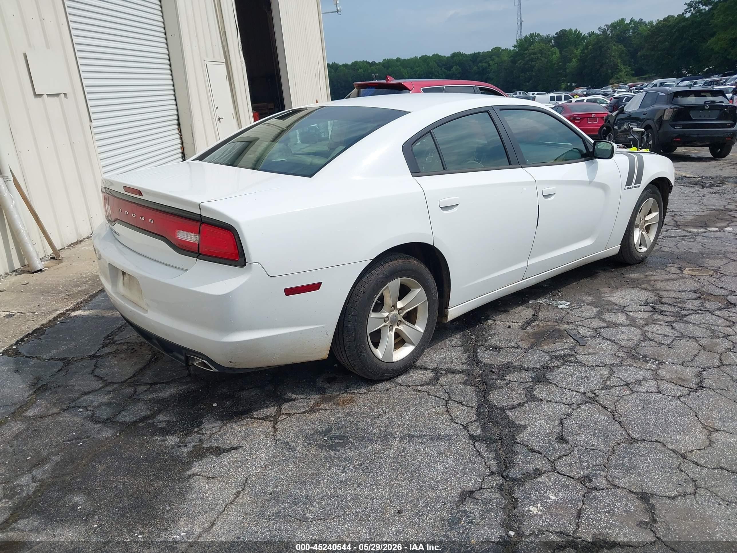 2014 Dodge Charger Se White vin: 2C3CDXBG5EH265475