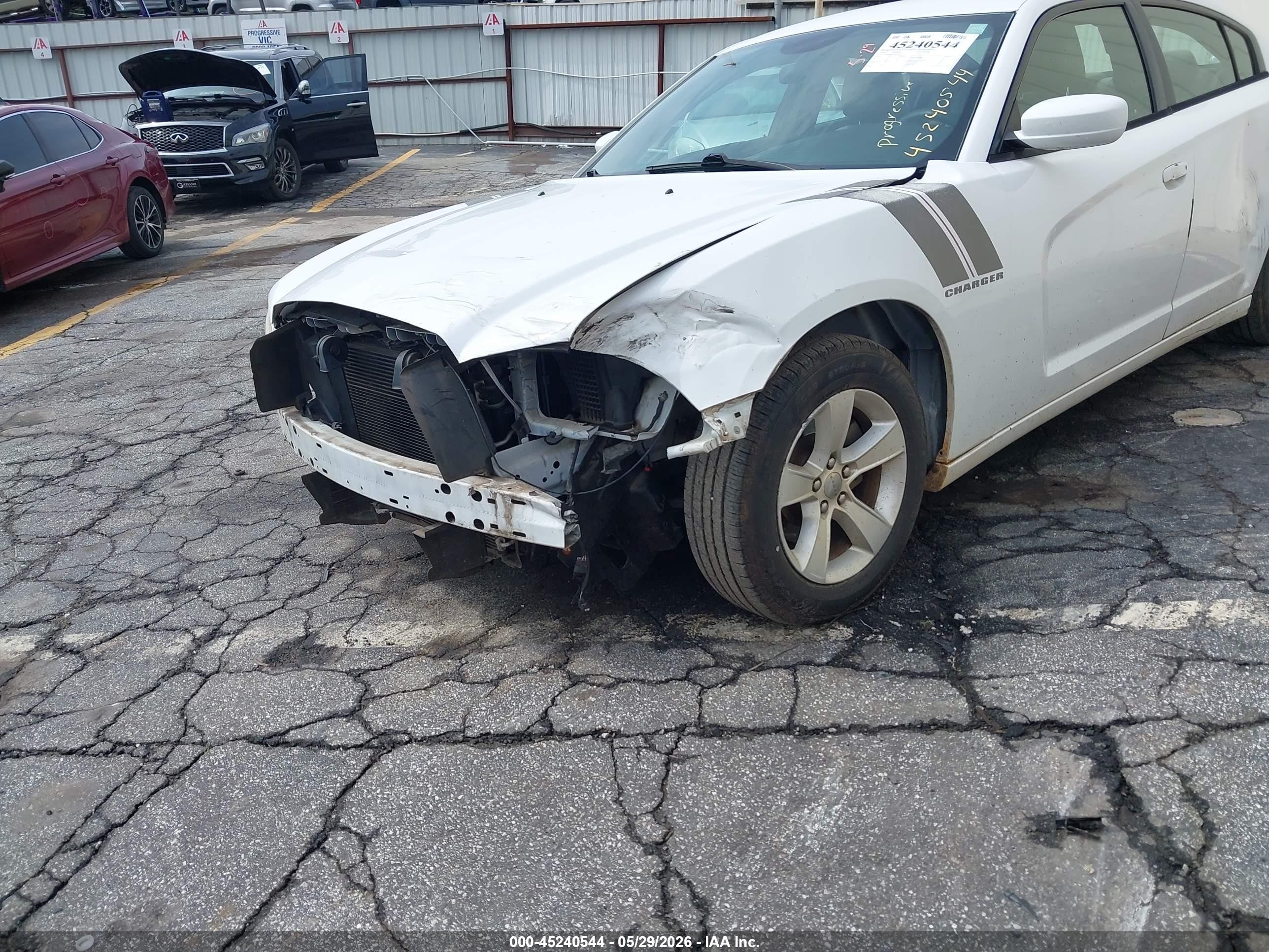 2014 Dodge Charger Se White vin: 2C3CDXBG5EH265475