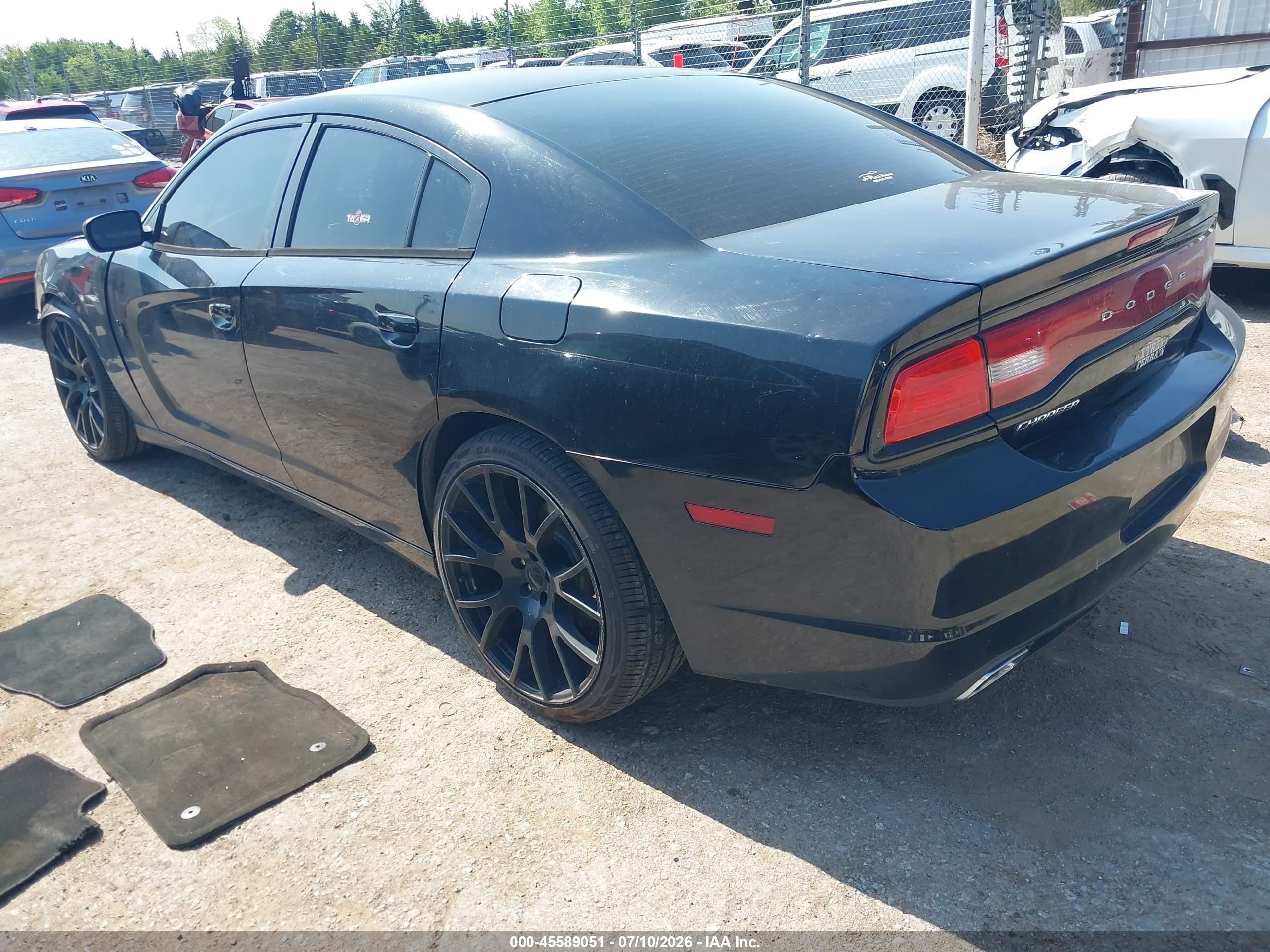 2014 Dodge Charger Se Black vin: 2C3CDXBG5EH268070