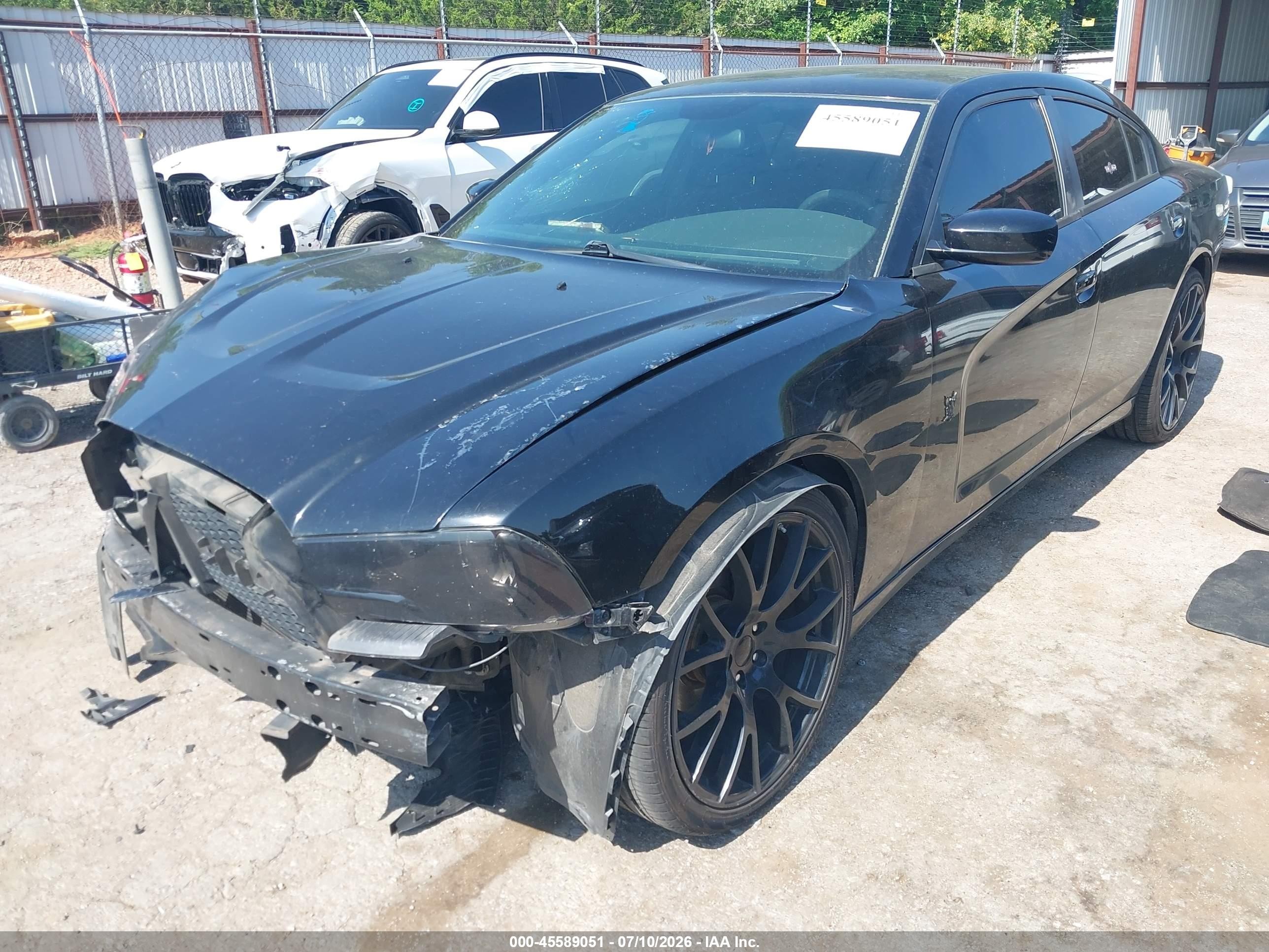 2014 Dodge Charger Se Black vin: 2C3CDXBG5EH268070