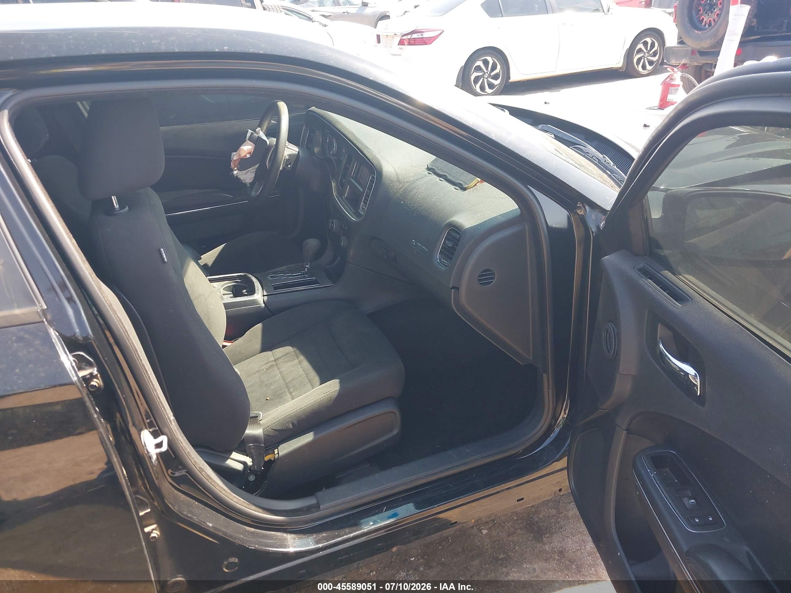 2014 Dodge Charger Se Black vin: 2C3CDXBG5EH268070