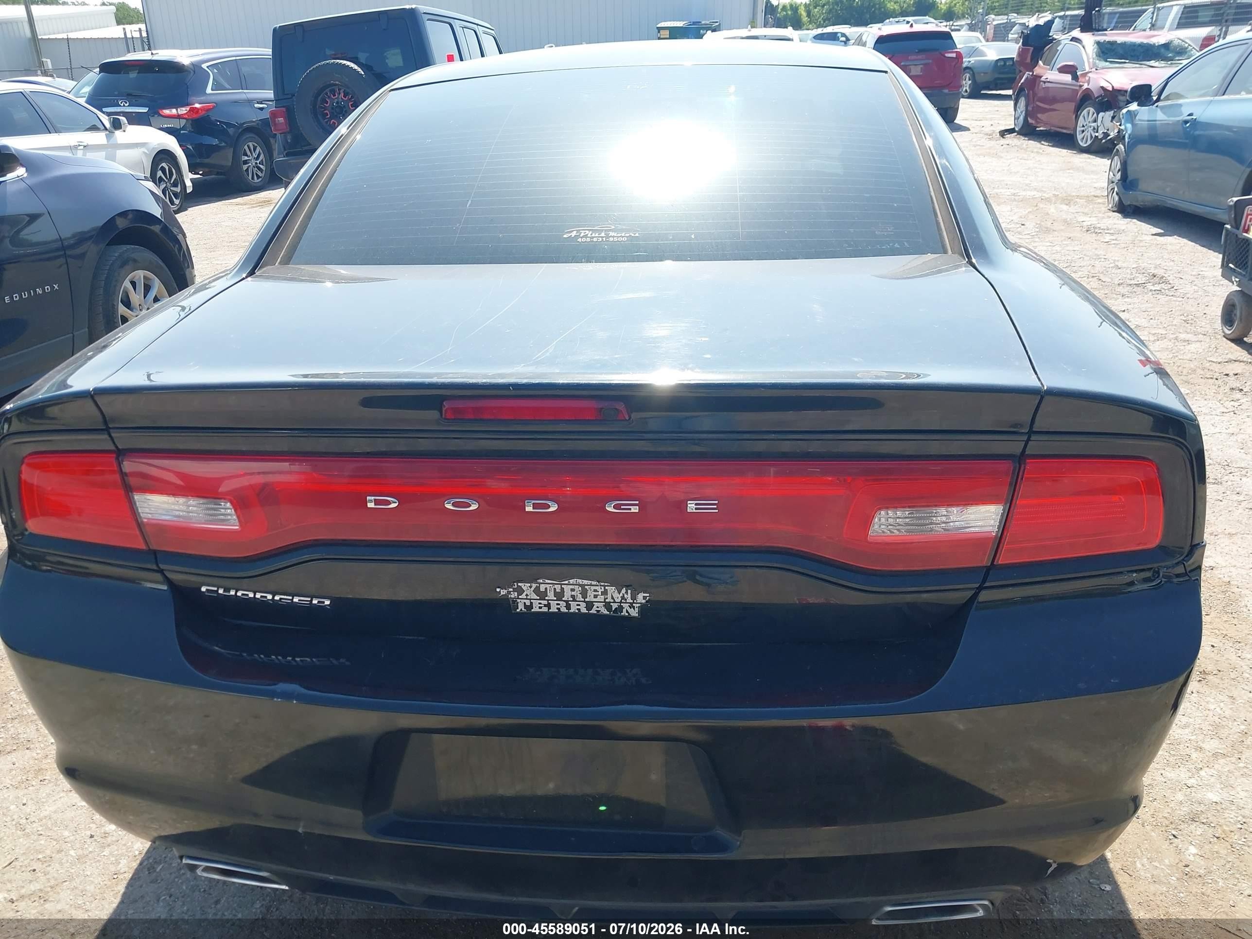 2014 Dodge Charger Se Black vin: 2C3CDXBG5EH268070
