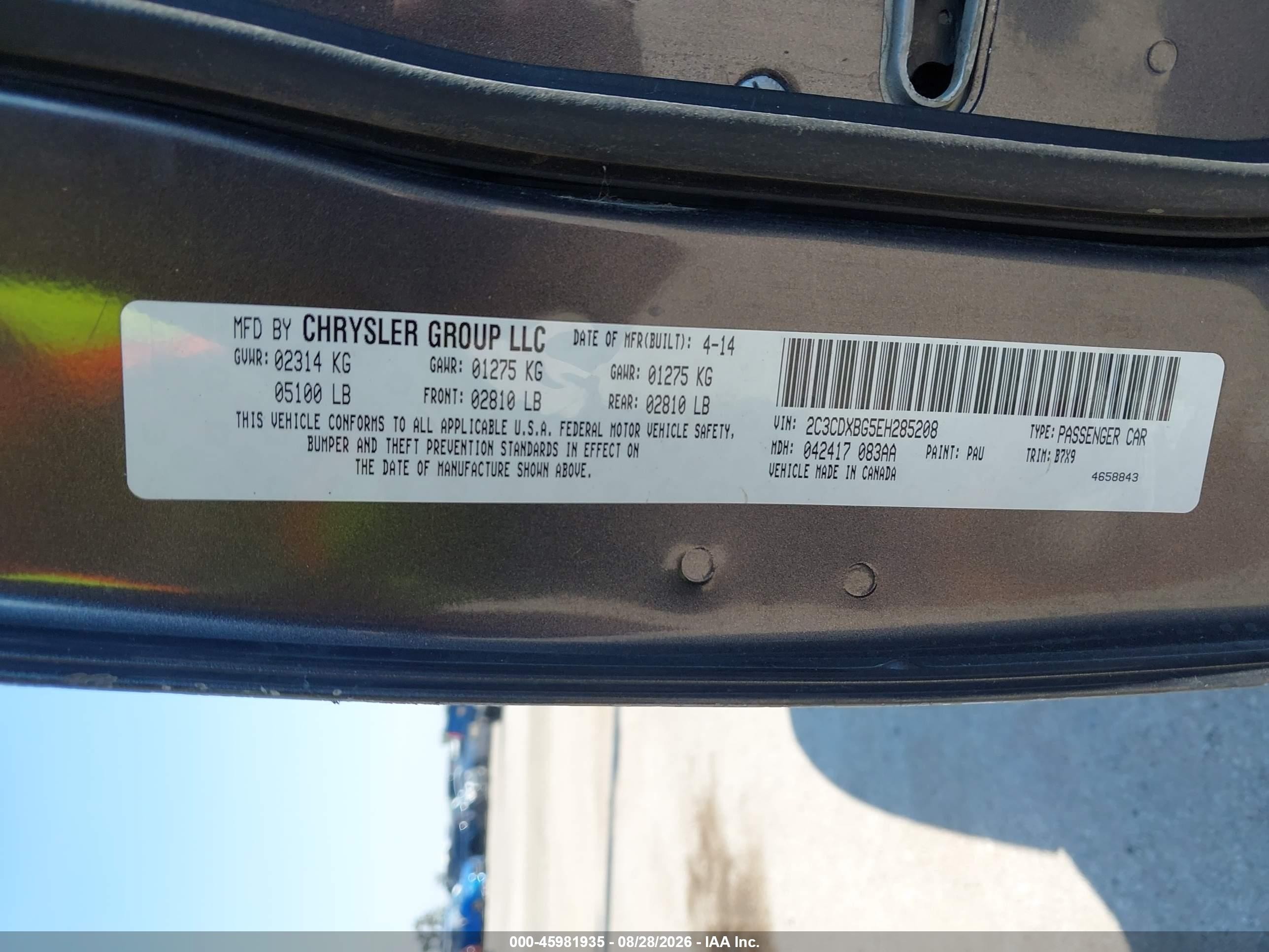 2014 Dodge Charger Se Gray vin: 2C3CDXBG5EH285208