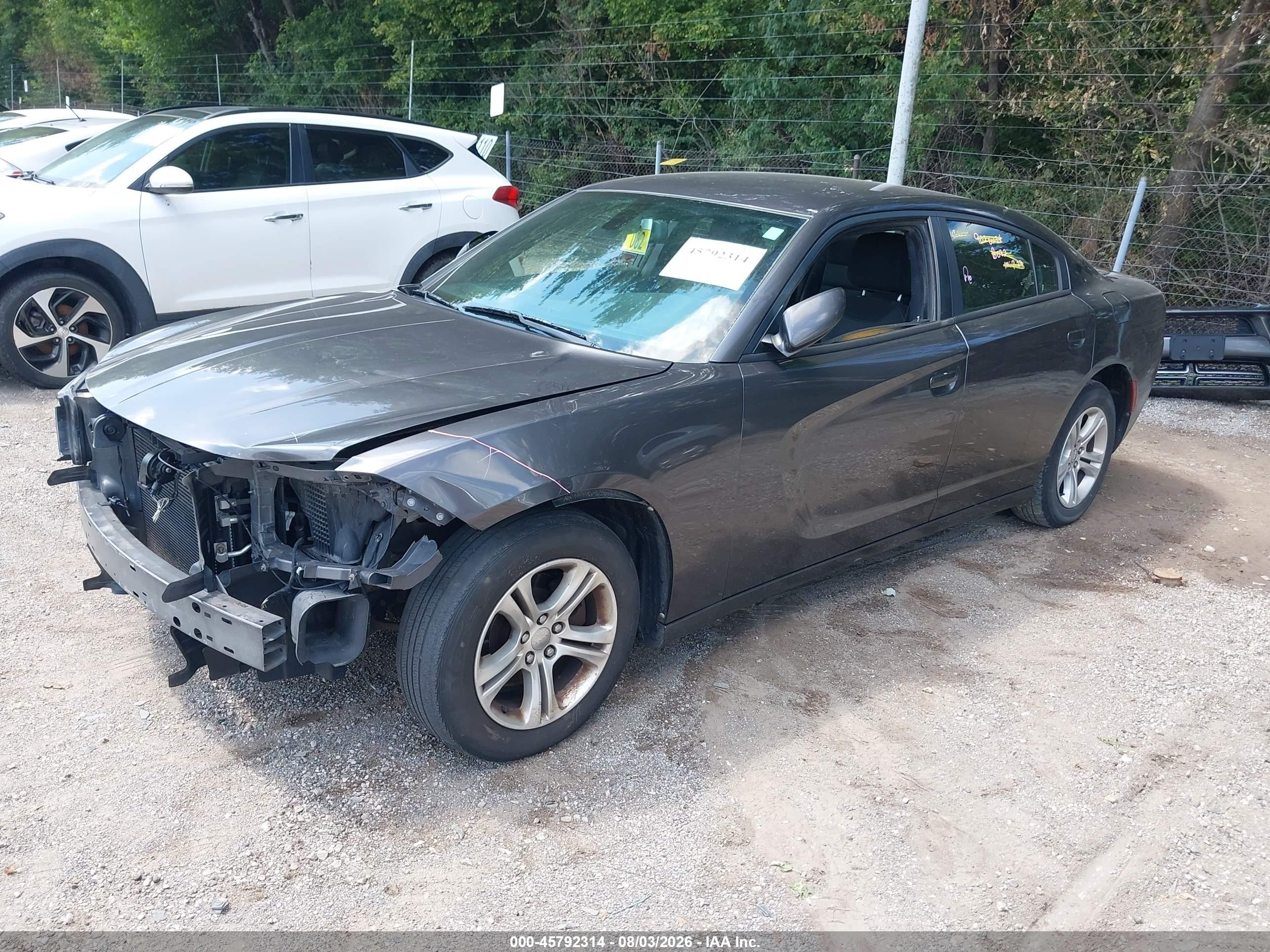 2015 Dodge Charger Se Gray vin: 2C3CDXBG5FH752645