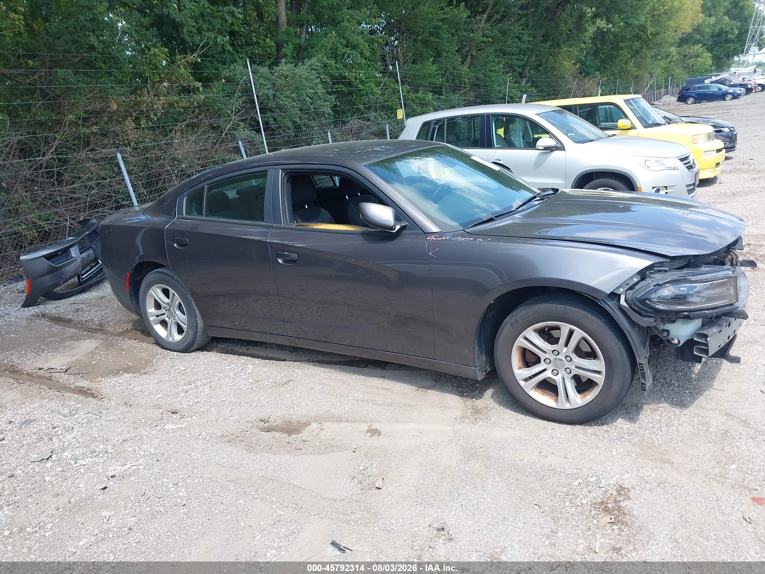 2015 Dodge Charger Se Gray vin: 2C3CDXBG5FH752645