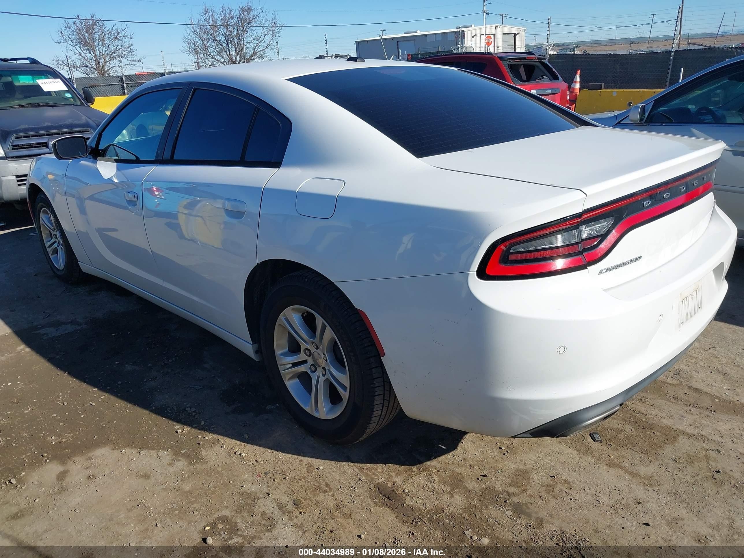 2015 Dodge Charger Se White vin: 2C3CDXBG5FH753150