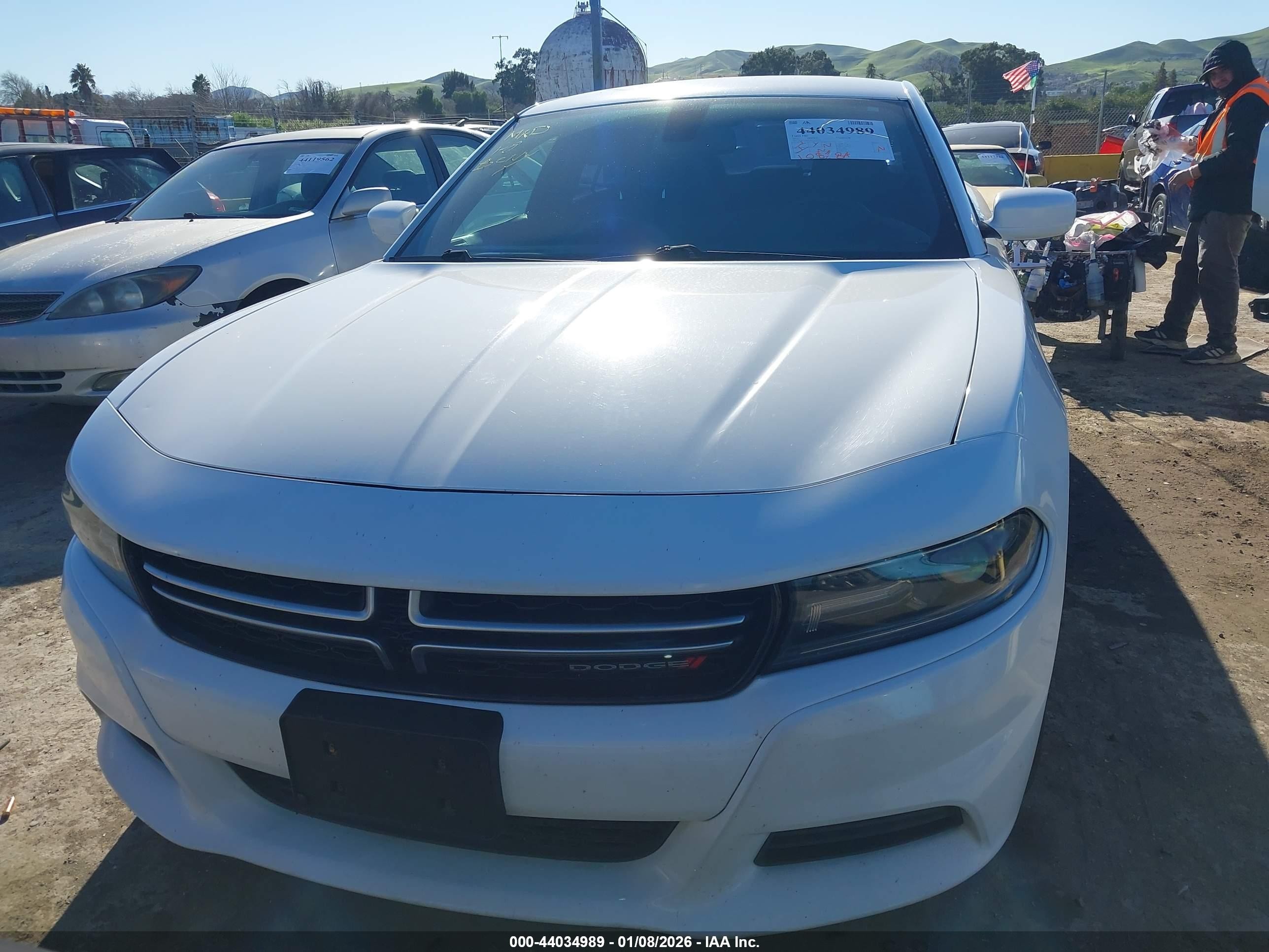 2015 Dodge Charger Se White vin: 2C3CDXBG5FH753150