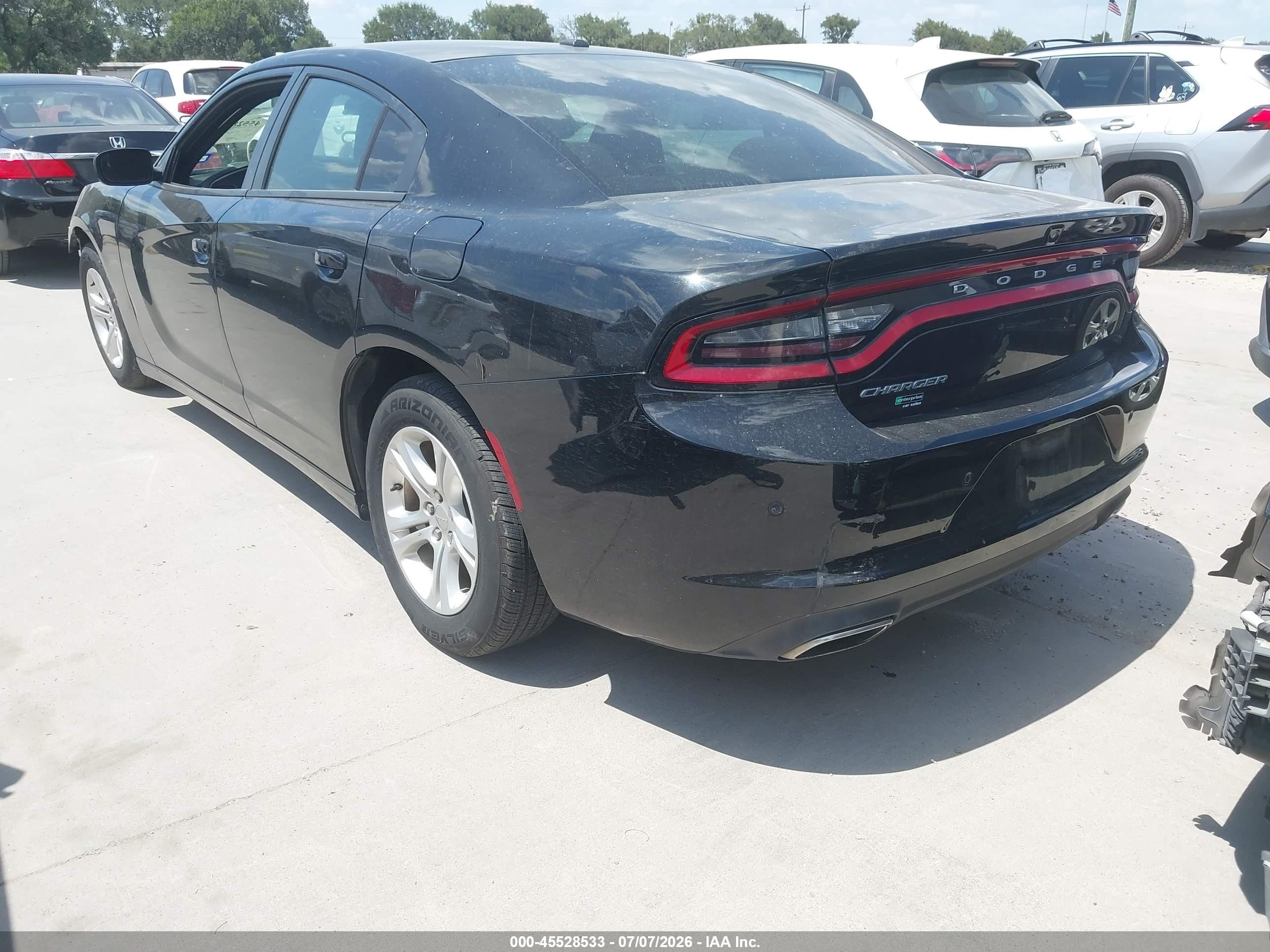 2019 Dodge Charger Sxt Rwd Black vin: 2C3CDXBG5KH699259
