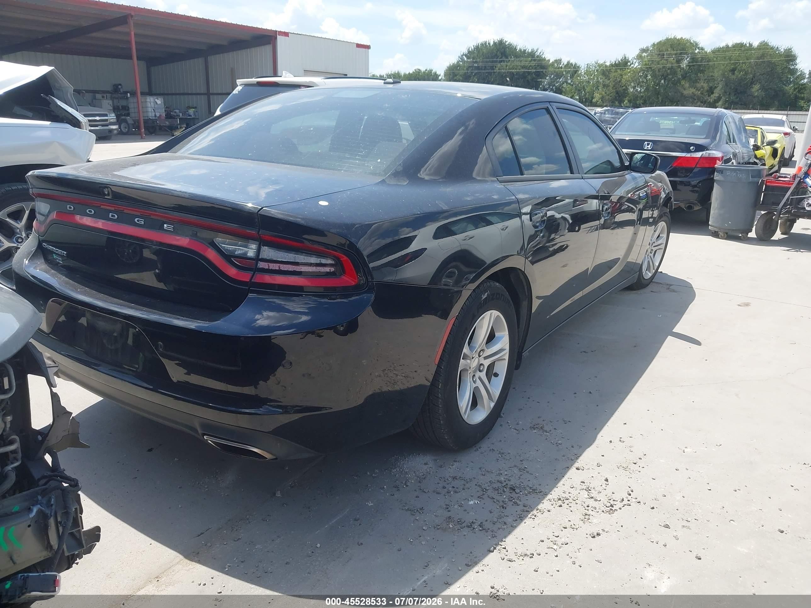 2019 Dodge Charger Sxt Rwd Black vin: 2C3CDXBG5KH699259