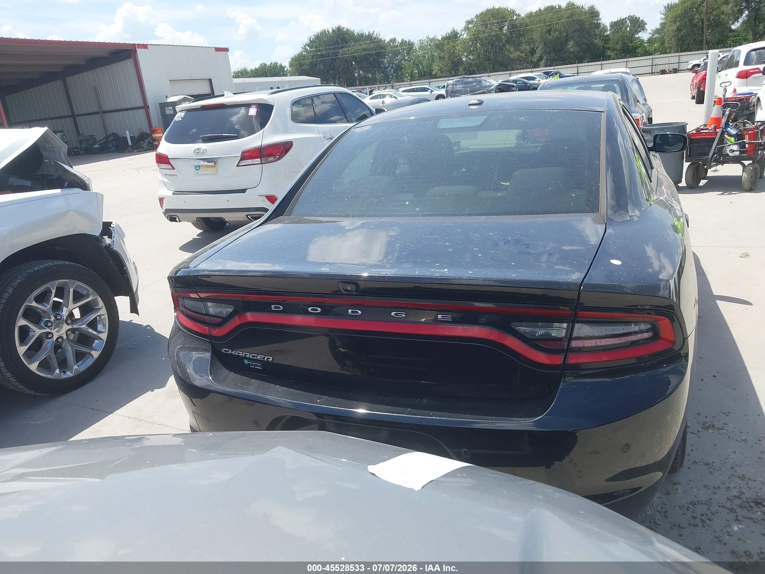 2019 Dodge Charger Sxt Rwd Black vin: 2C3CDXBG5KH699259