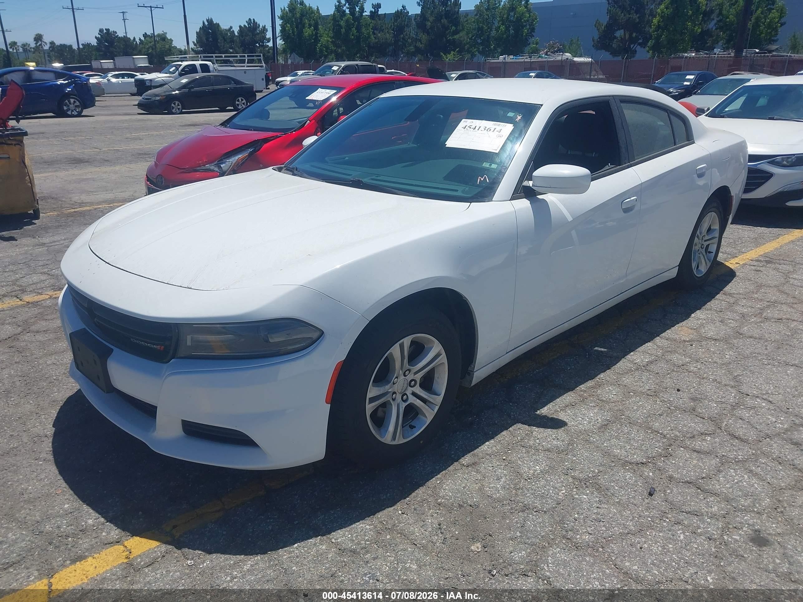 2020 Dodge Charger Sxt Rwd White vin: 2C3CDXBG5LH100443