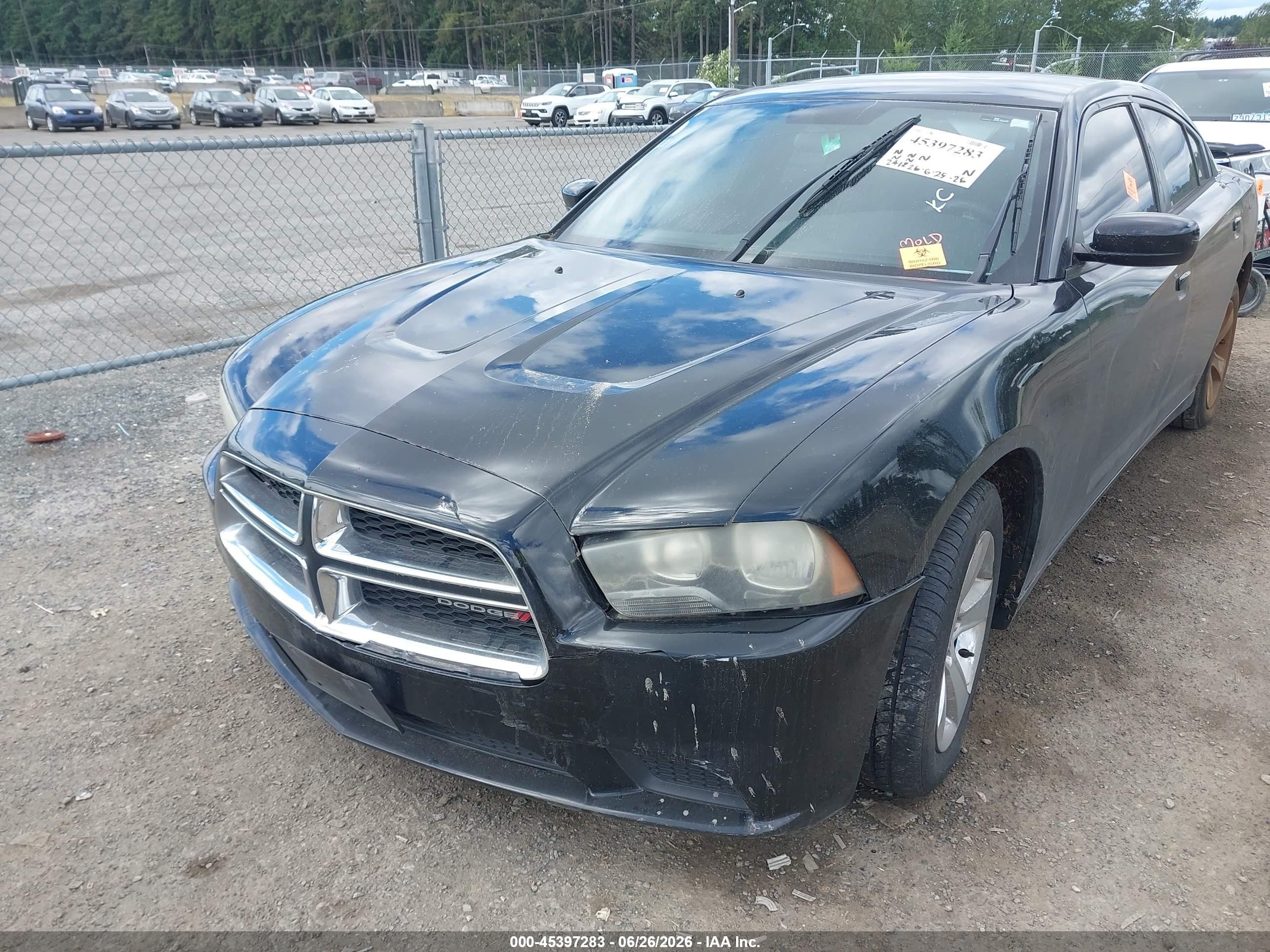 2012 Dodge Charger Se Черный vin: 2C3CDXBG6CH207548