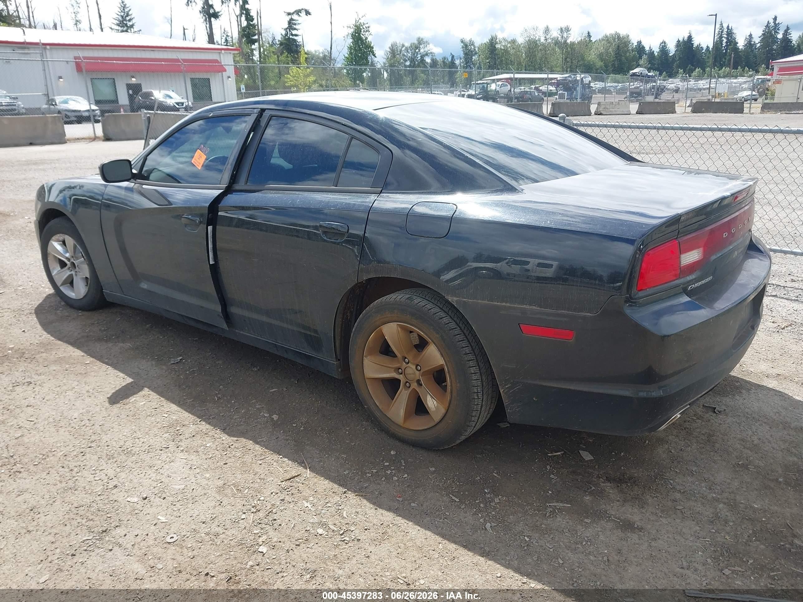 2012 Dodge Charger Se Черный vin: 2C3CDXBG6CH207548