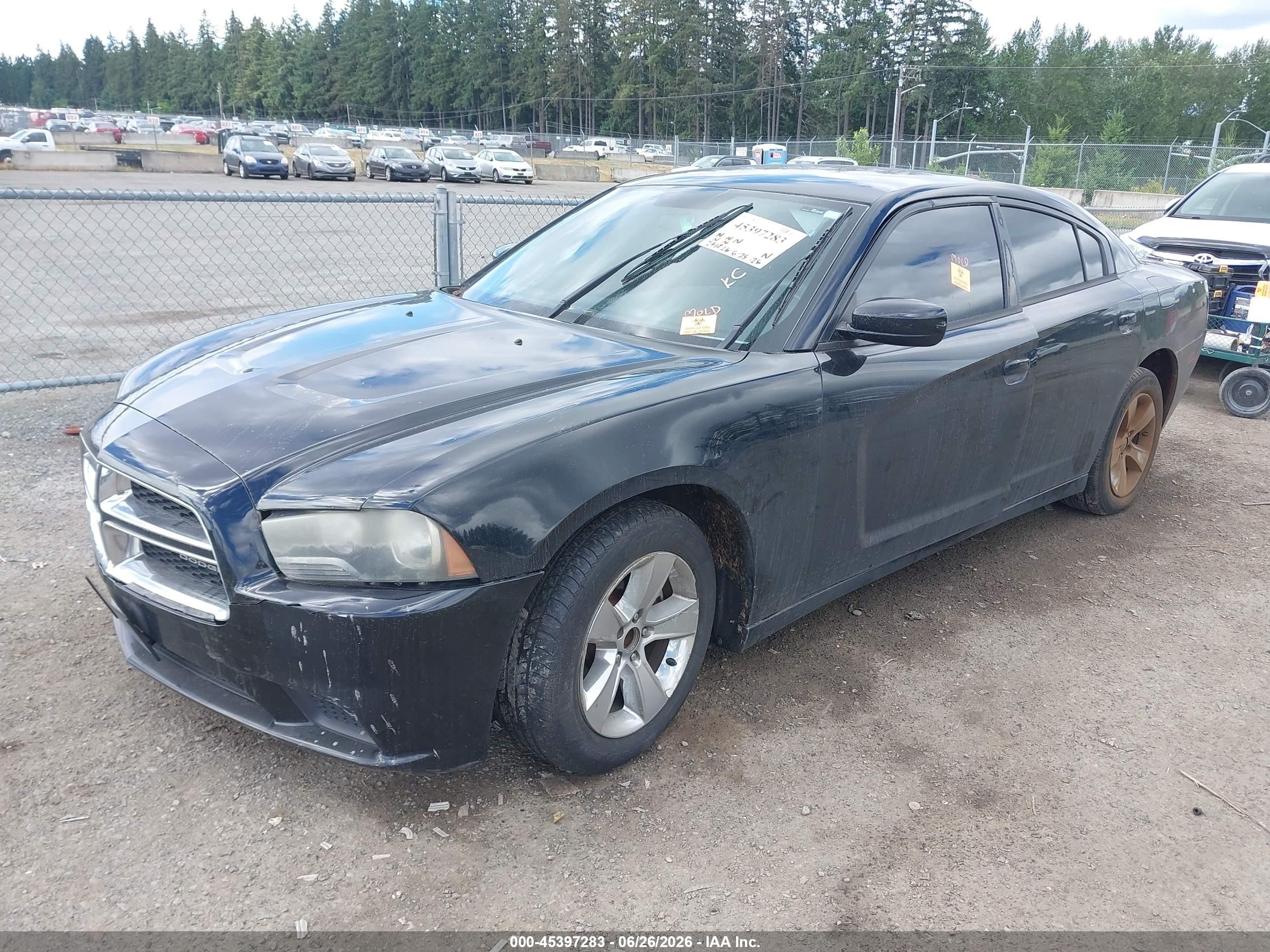 2012 Dodge Charger Se Черный vin: 2C3CDXBG6CH207548