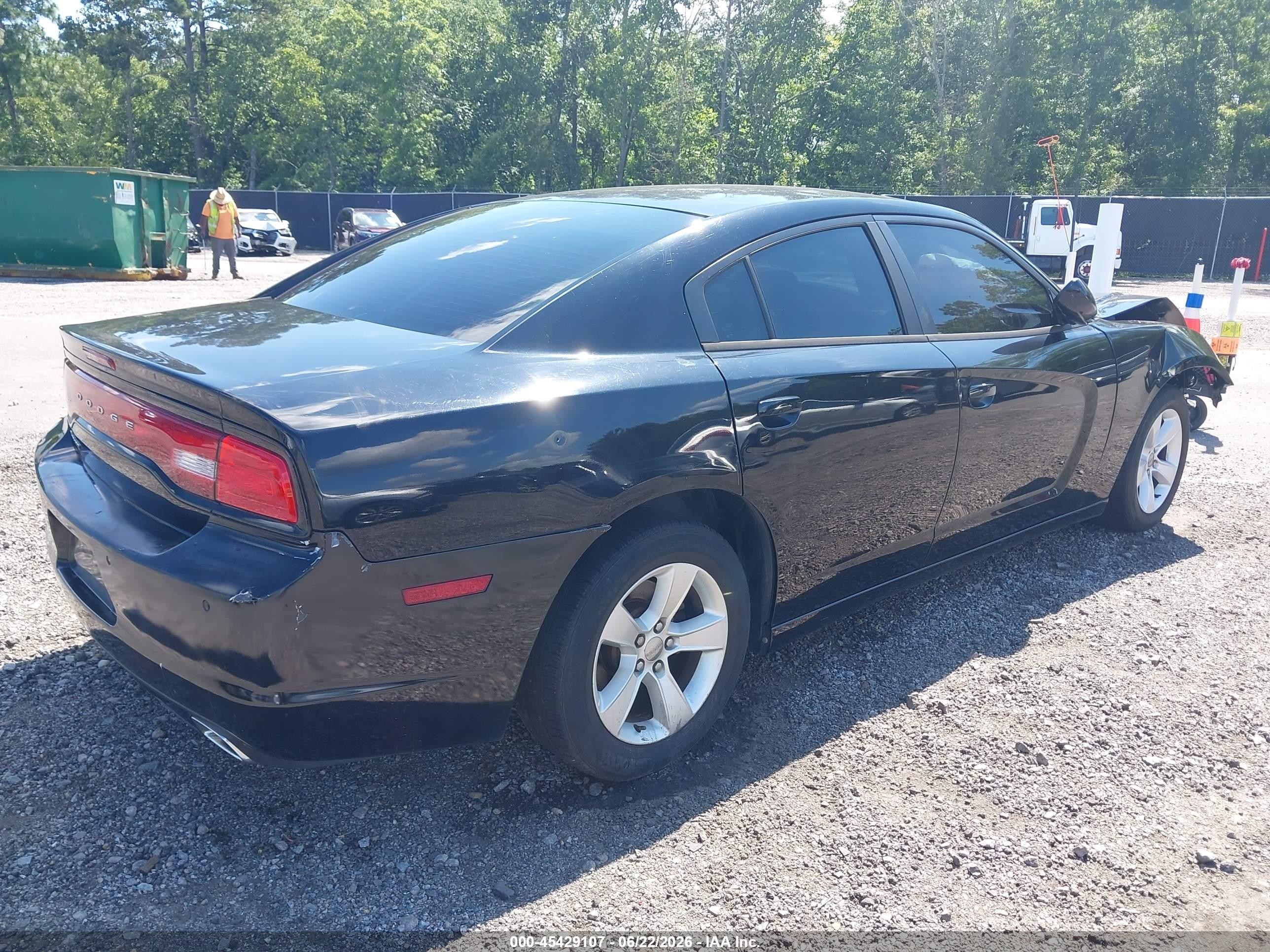 2013 Dodge Charger Se Black vin: 2C3CDXBG6DH578095