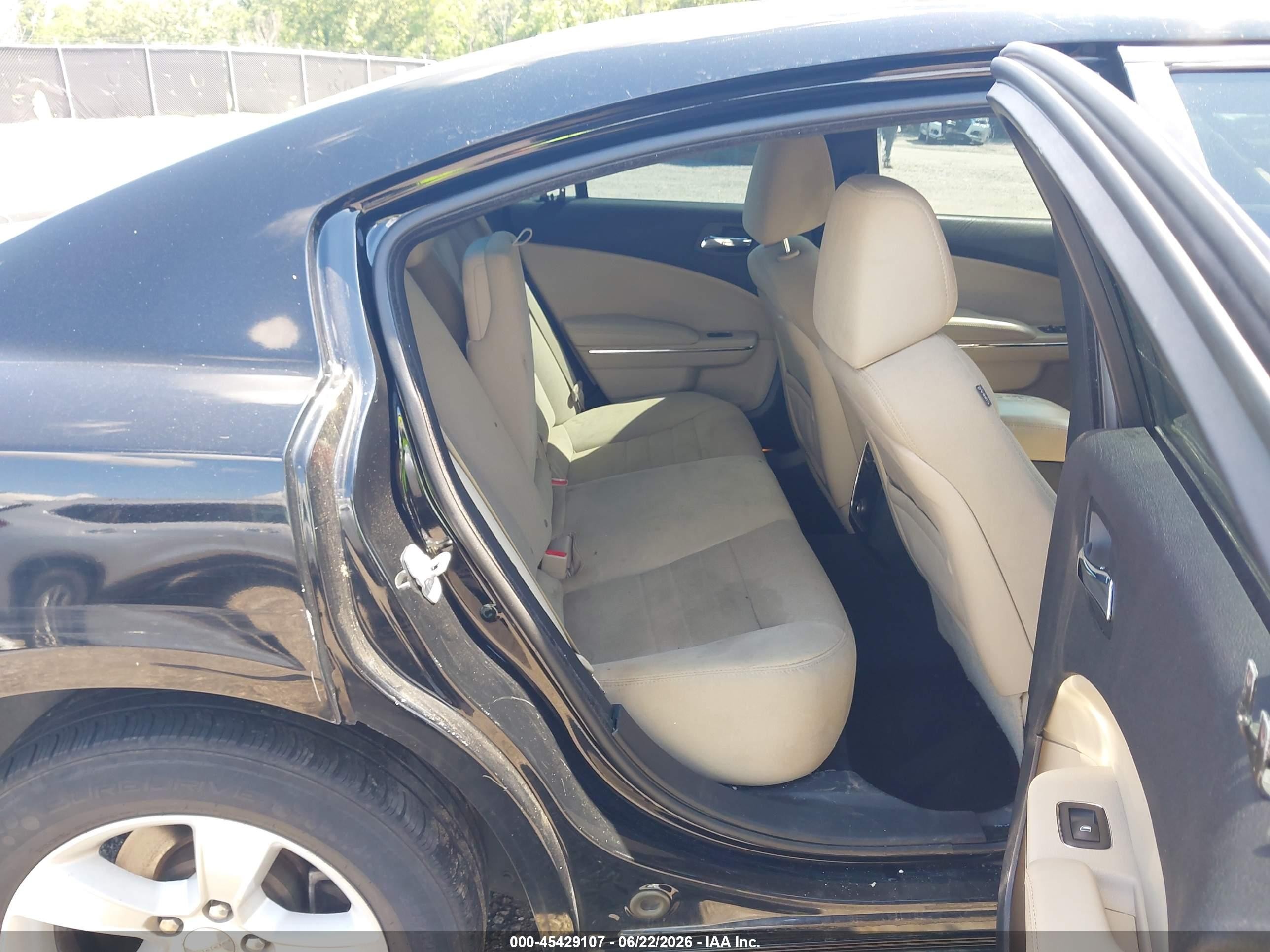 2013 Dodge Charger Se Black vin: 2C3CDXBG6DH578095