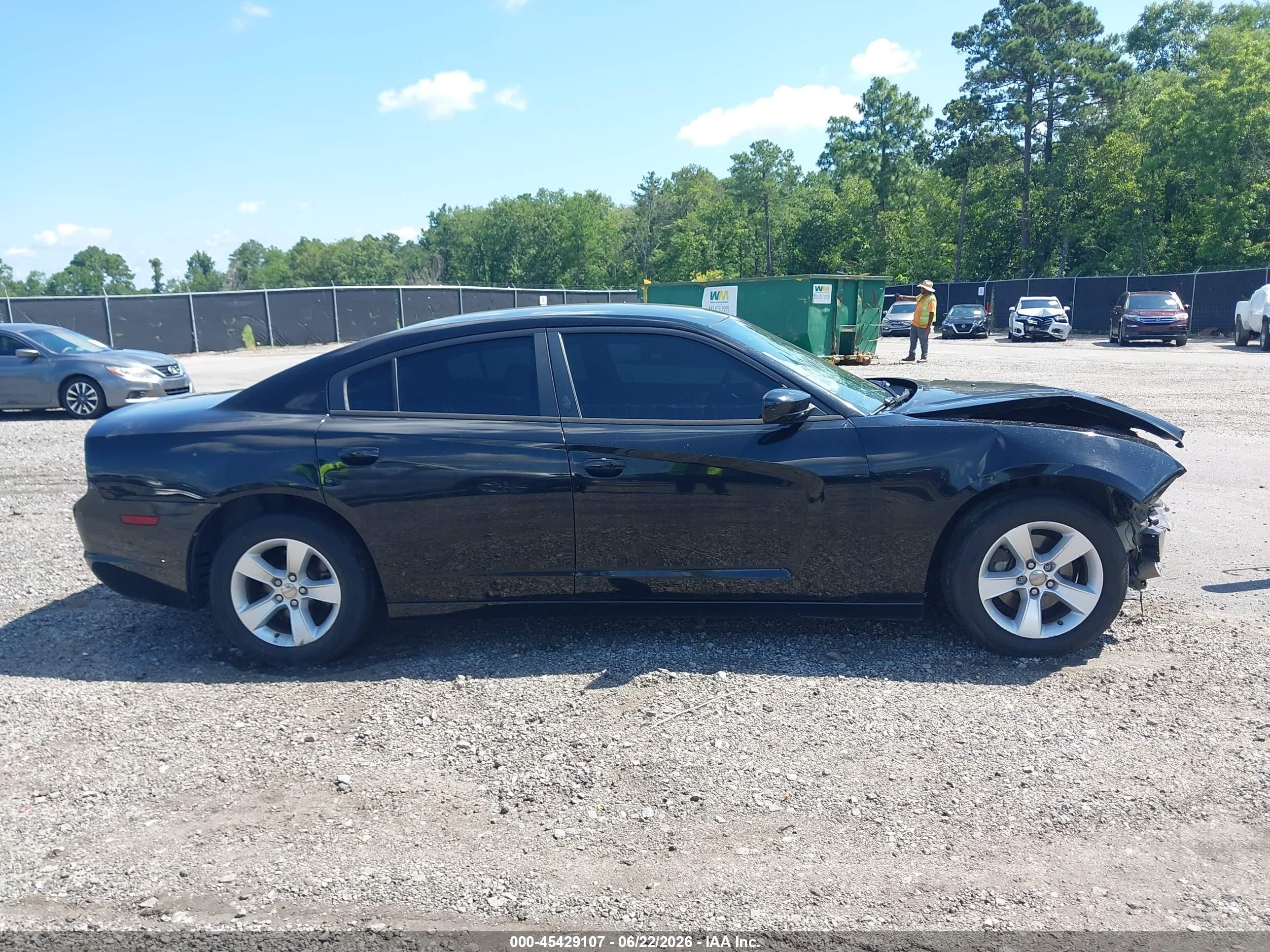 2013 Dodge Charger Se Black vin: 2C3CDXBG6DH578095